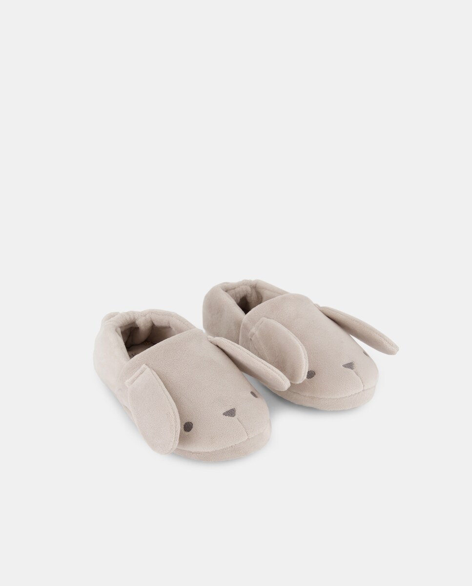 Zapatilla infantil animal Gris-2