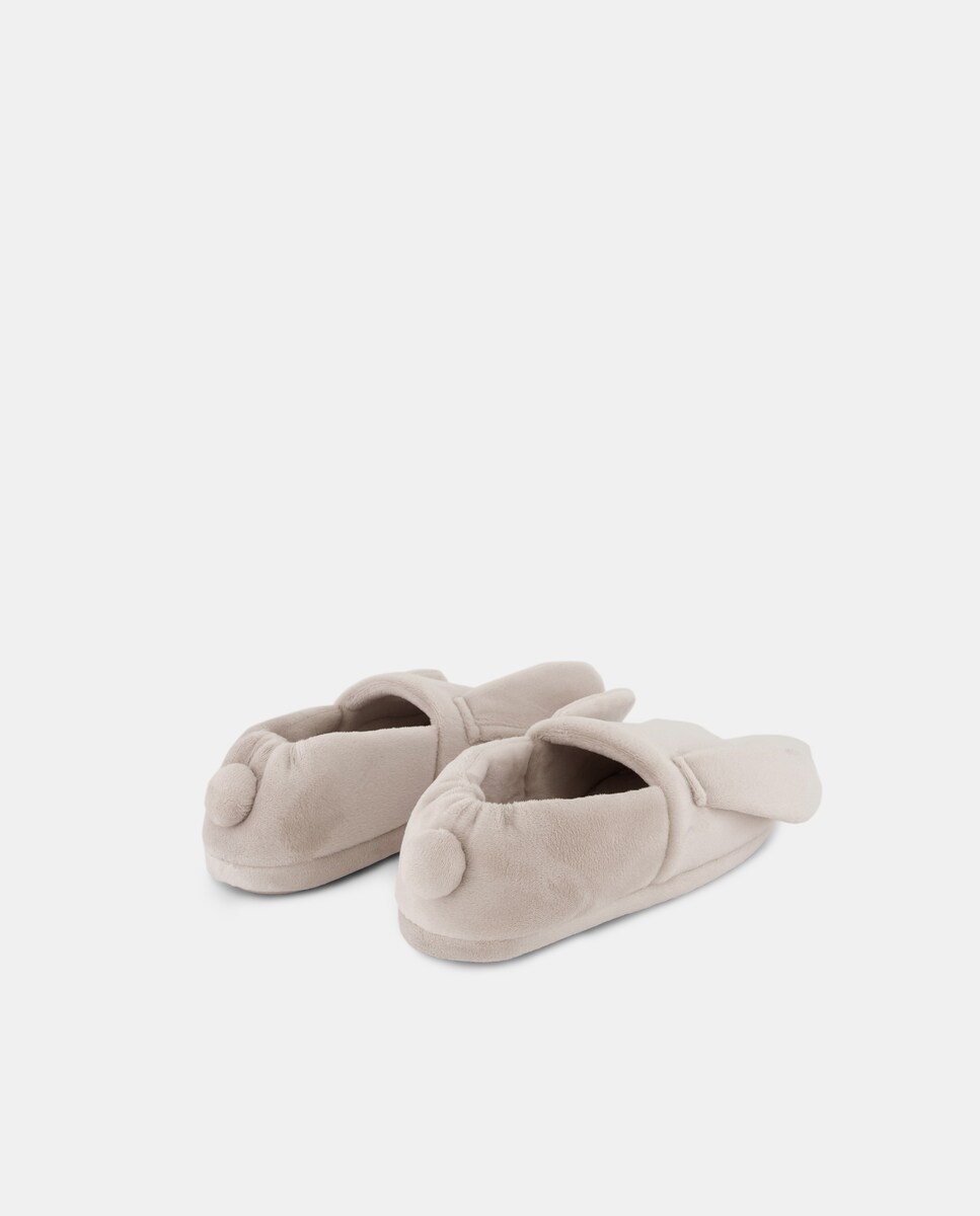 Zapatilla infantil animal Gris-3