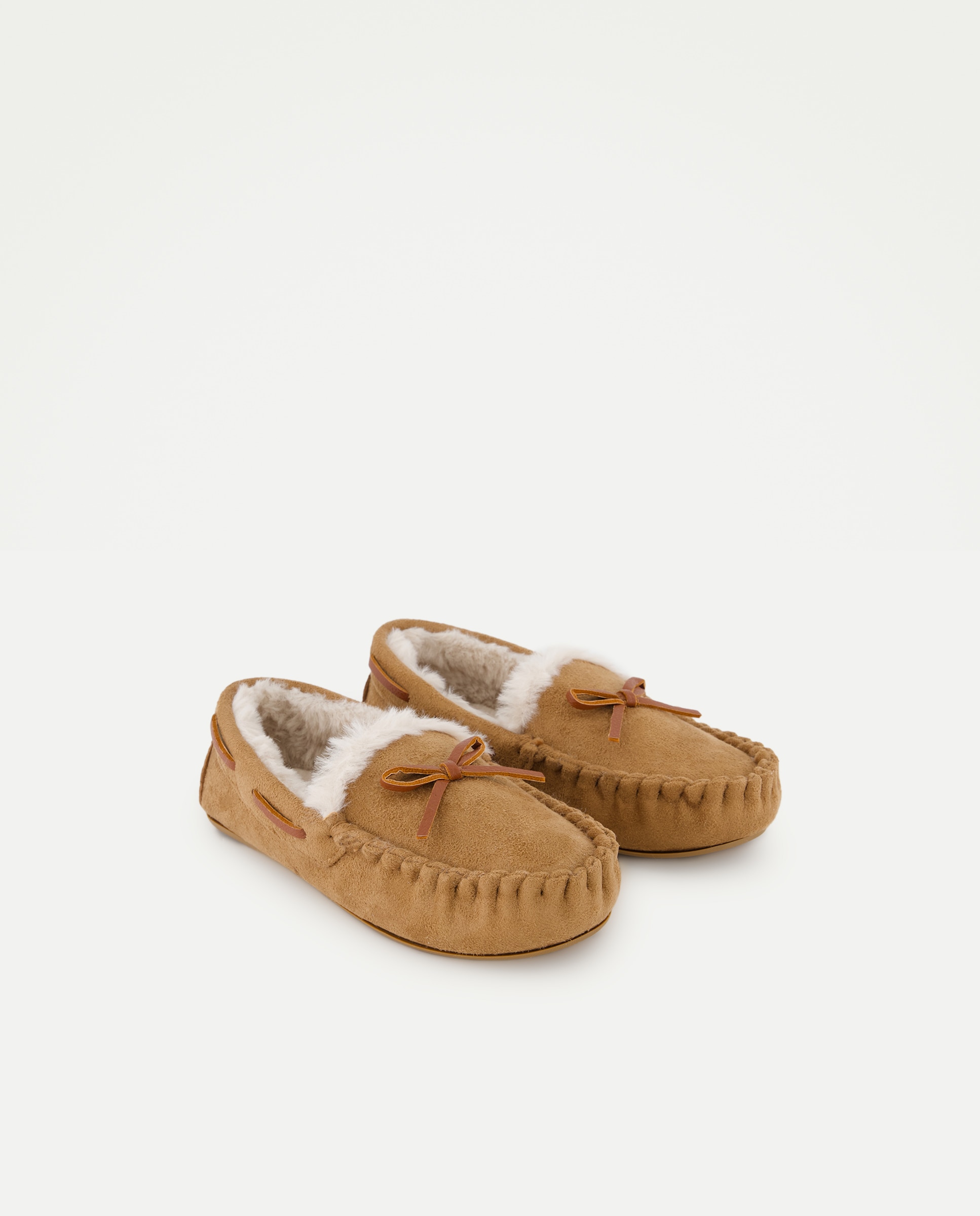 Zapatilla infantil tipo mocasín forrado 730 Camel-2
