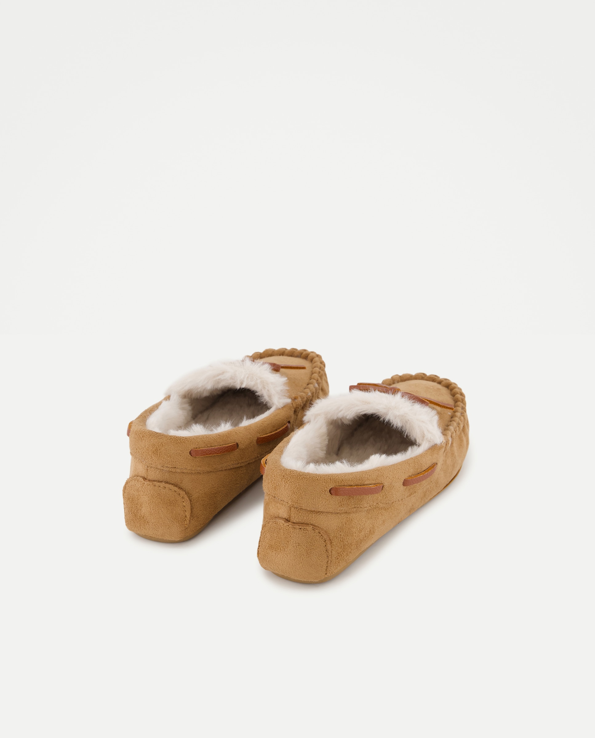 Zapatilla infantil tipo mocasín forrado 730 Camel-3