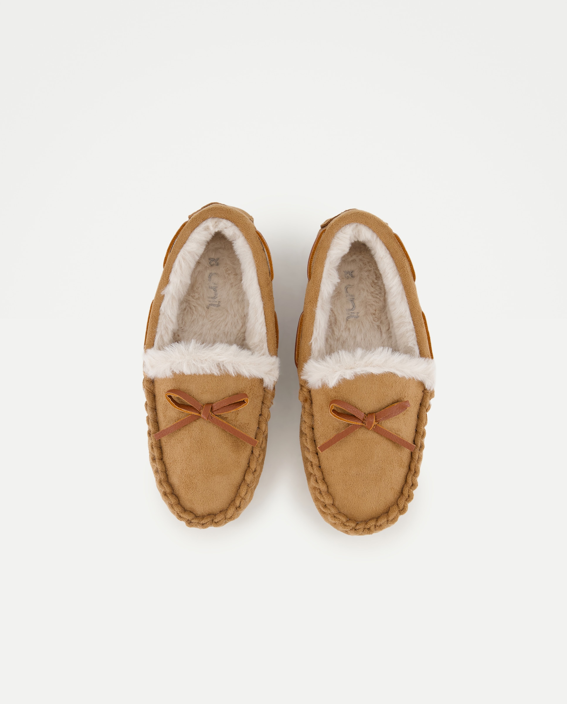 Zapatilla infantil tipo mocasín forrado 730 Camel-4