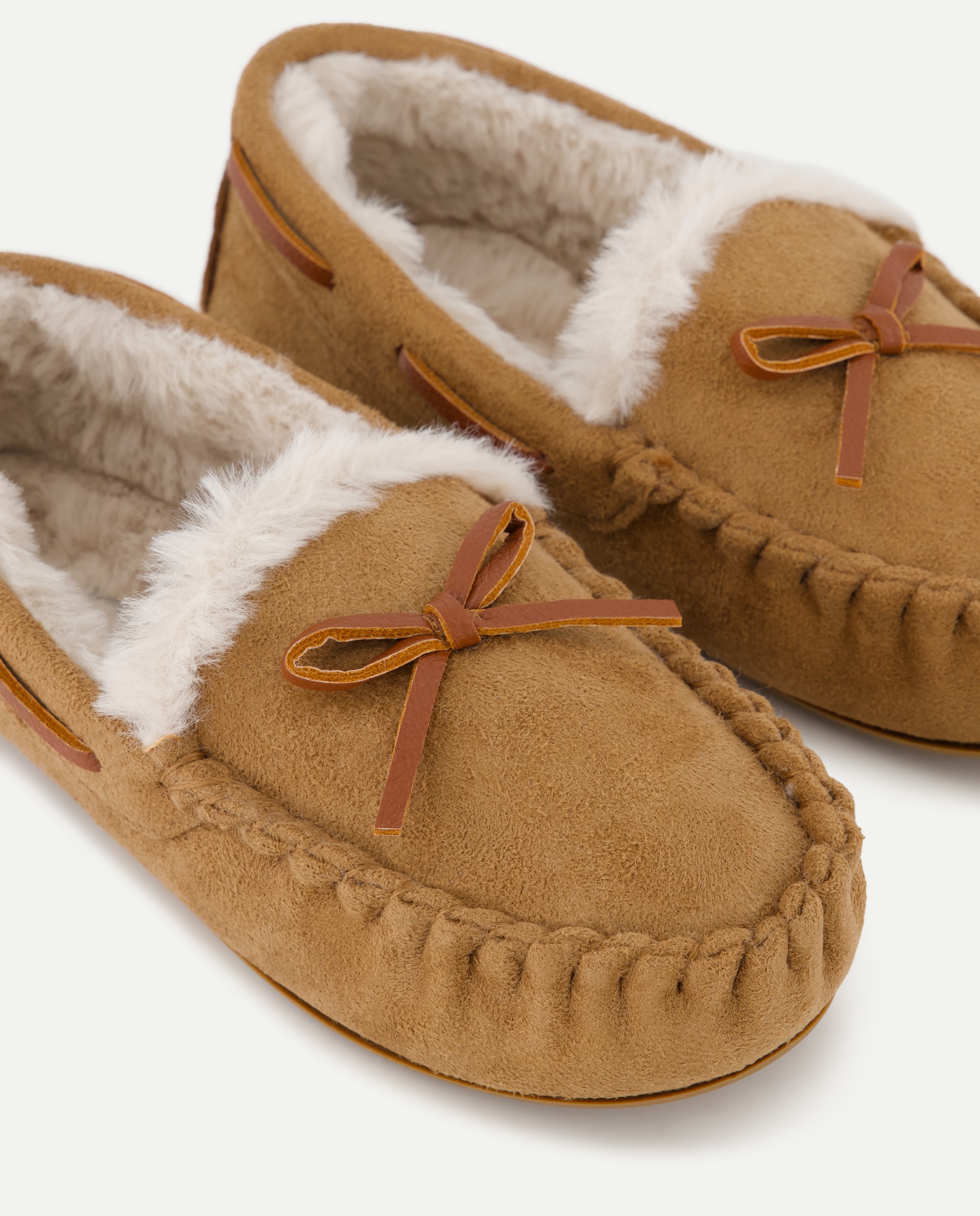 Zapatilla infantil tipo mocasín forrado 730 Camel-5