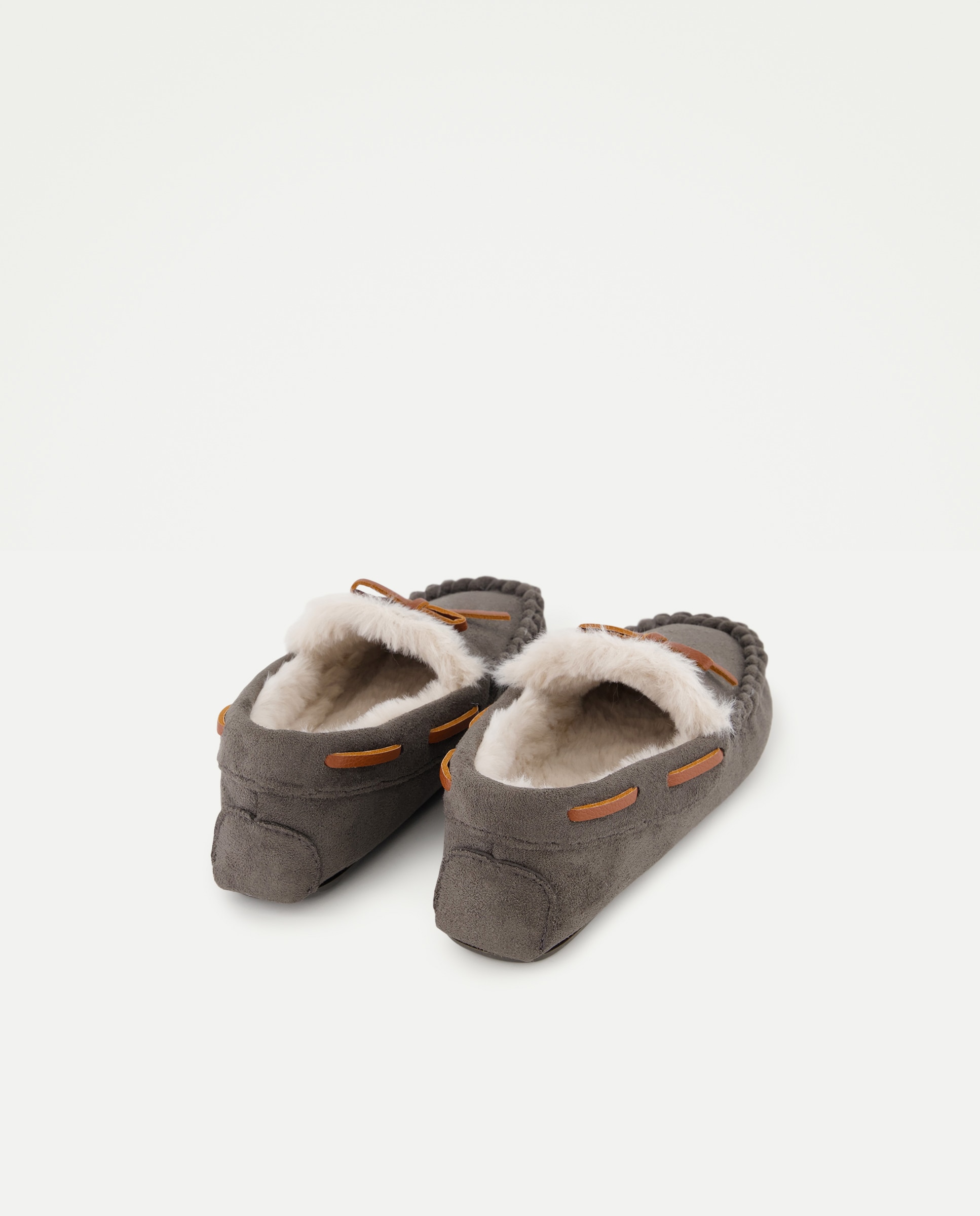 Zapatilla infantil tipo mocasín forrado 820 Gris medio-3