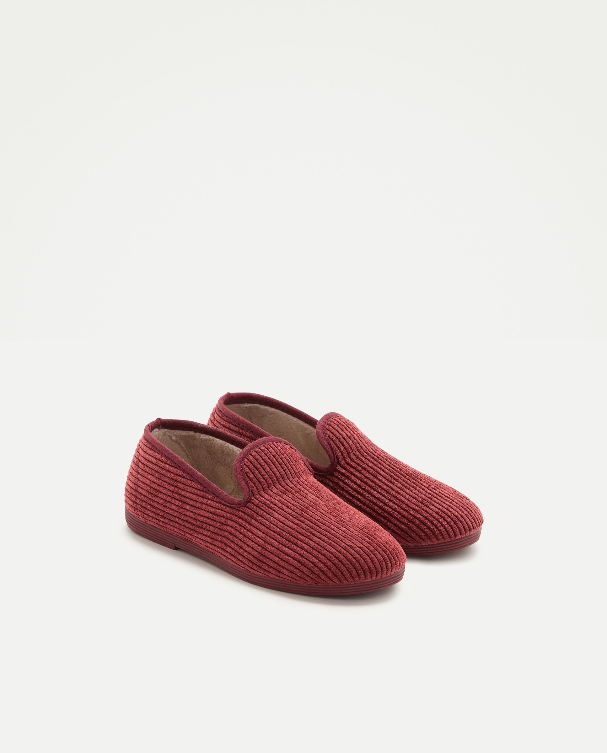 Zapatilla infantil pana clásica Burdeos-2