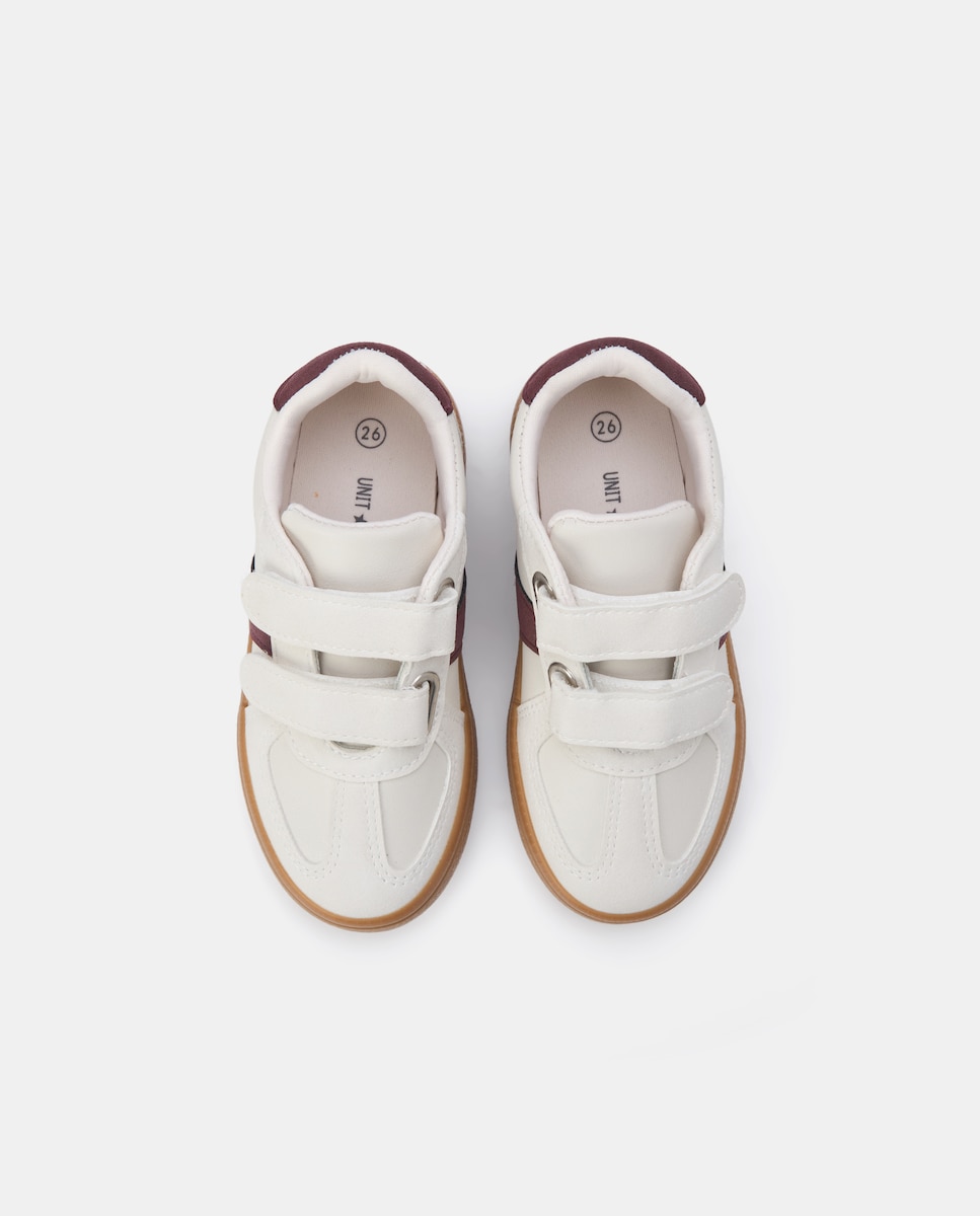 Deportivo bebés velcro con banda color Morado-4