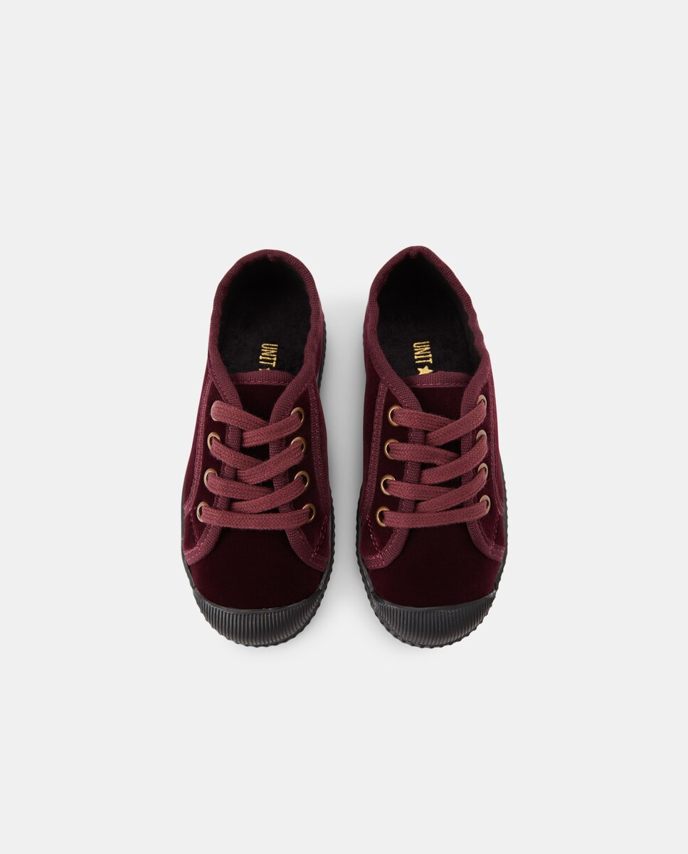 Bamba bebés terciopelo 290 Burdeos-4