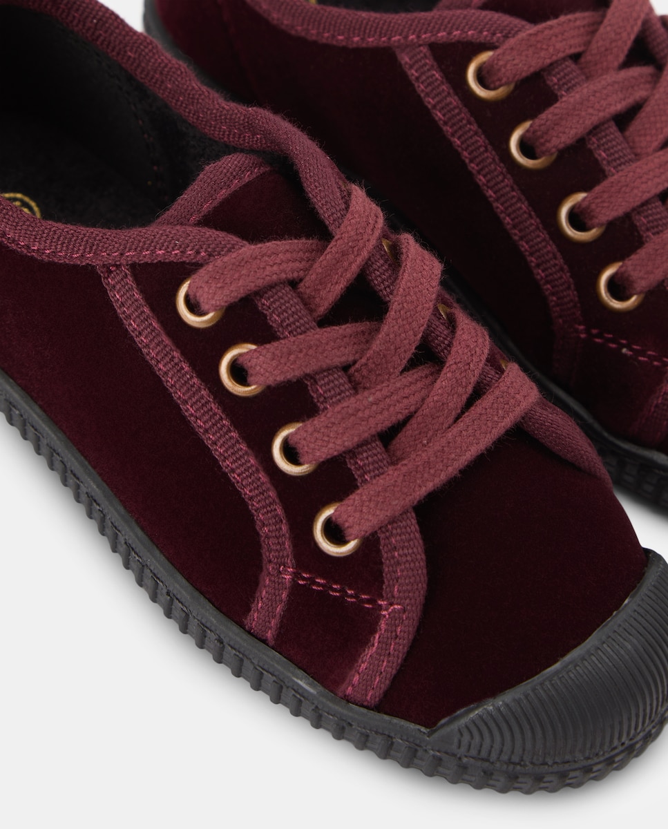 Bamba bebés terciopelo 290 Burdeos-5