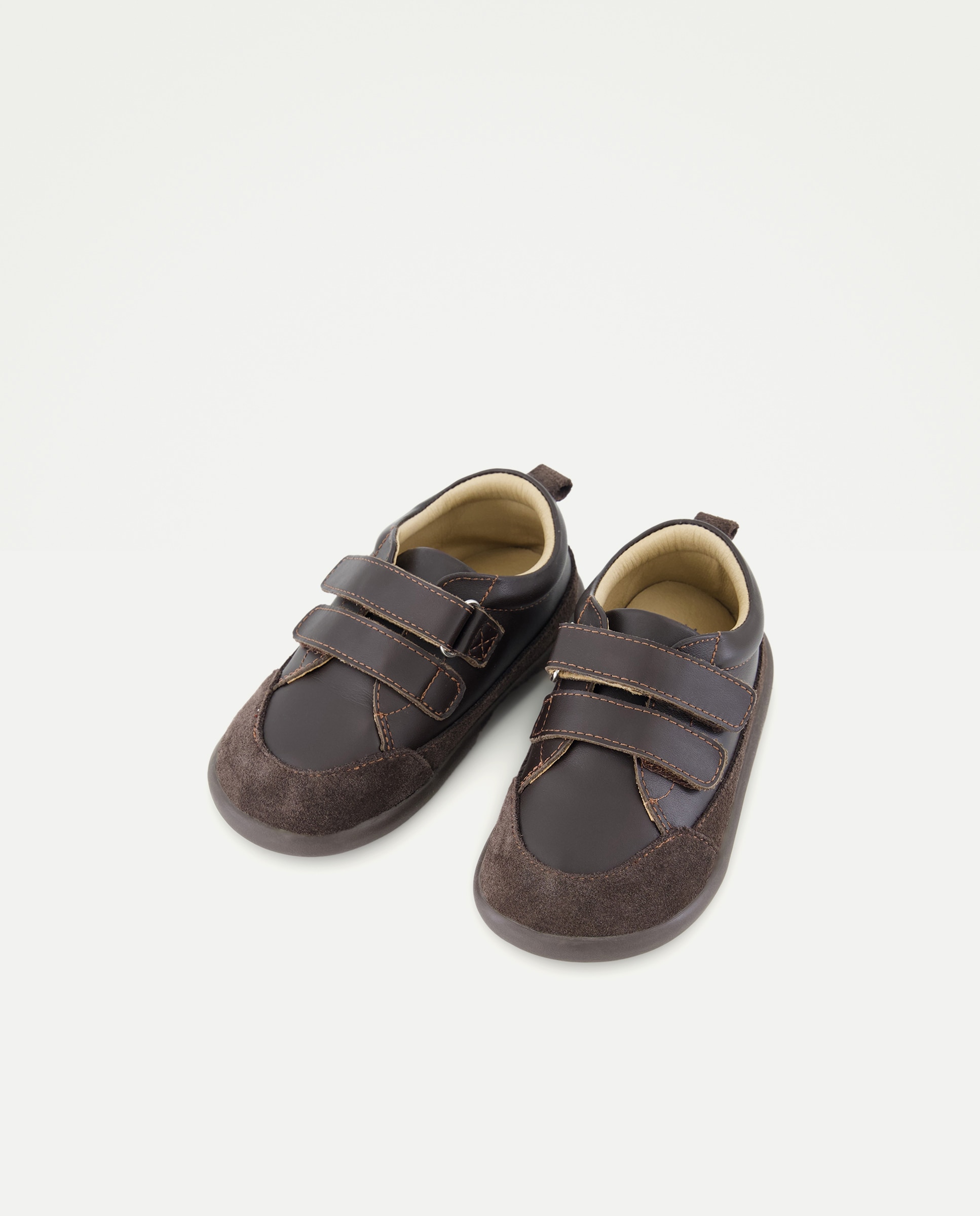 Deportivo bebés de piel suela flexible Chocolate-2
