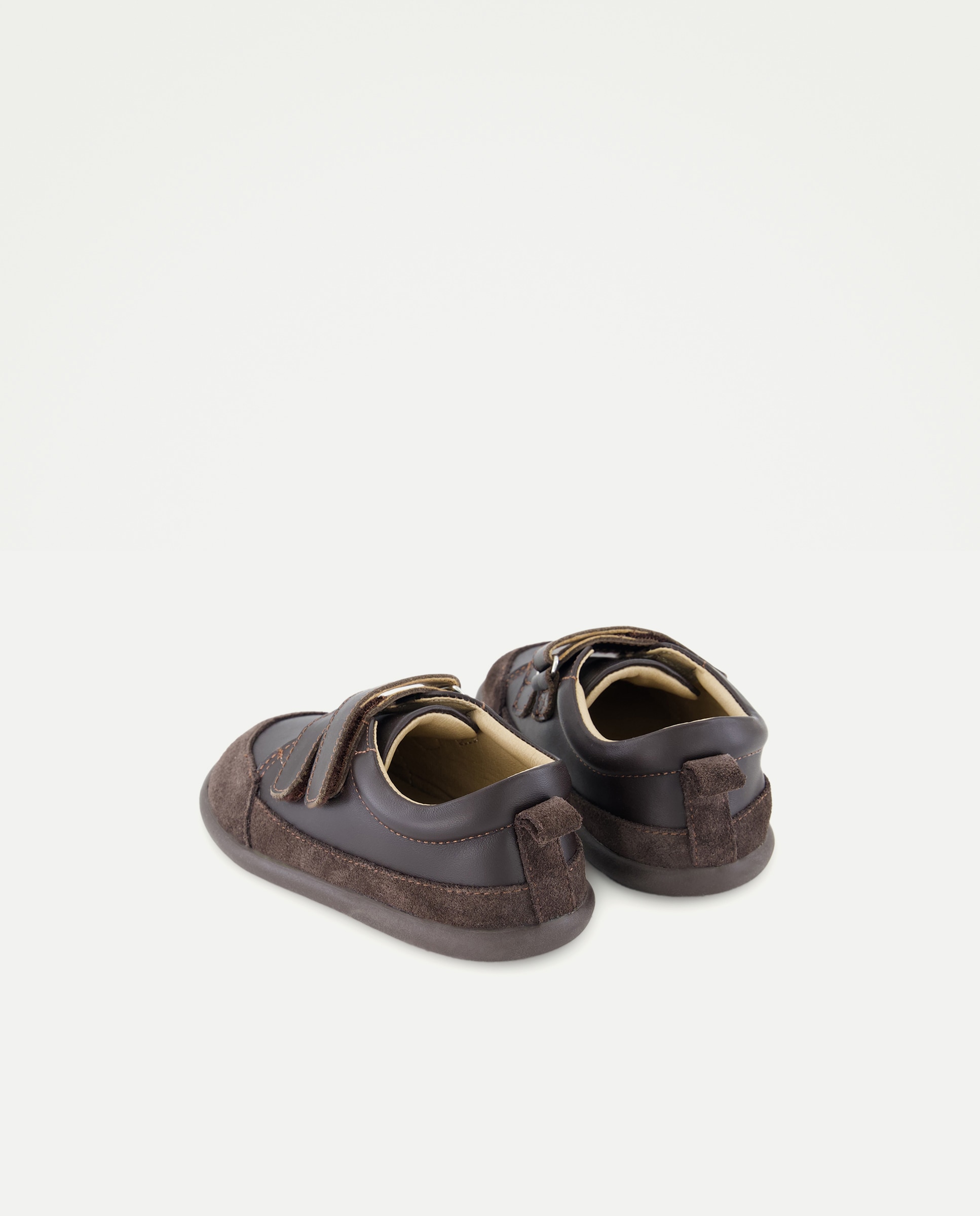 Deportivo bebés de piel suela flexible Chocolate-3