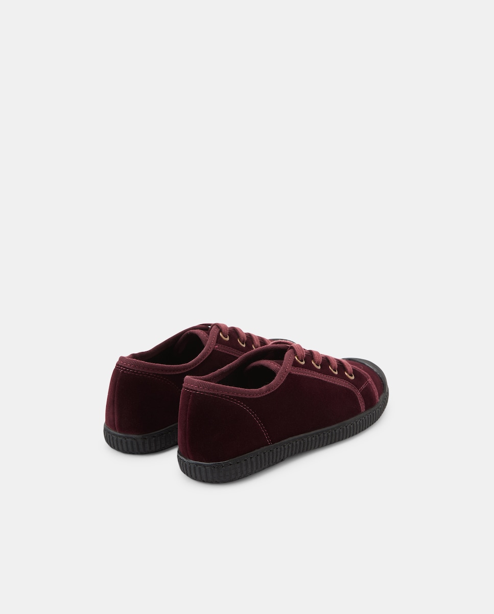 Bamba infantil terciopelo 290 Burdeos-3