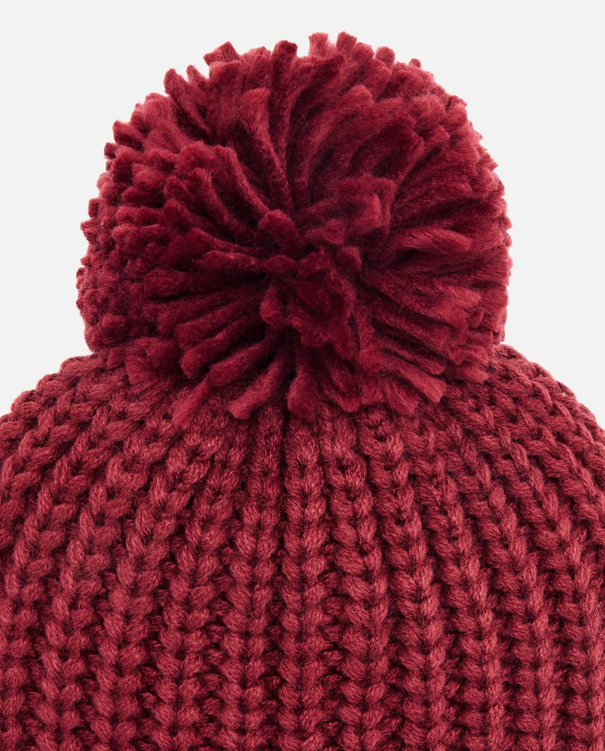 Gorro Infantil pompón Burdeos-2