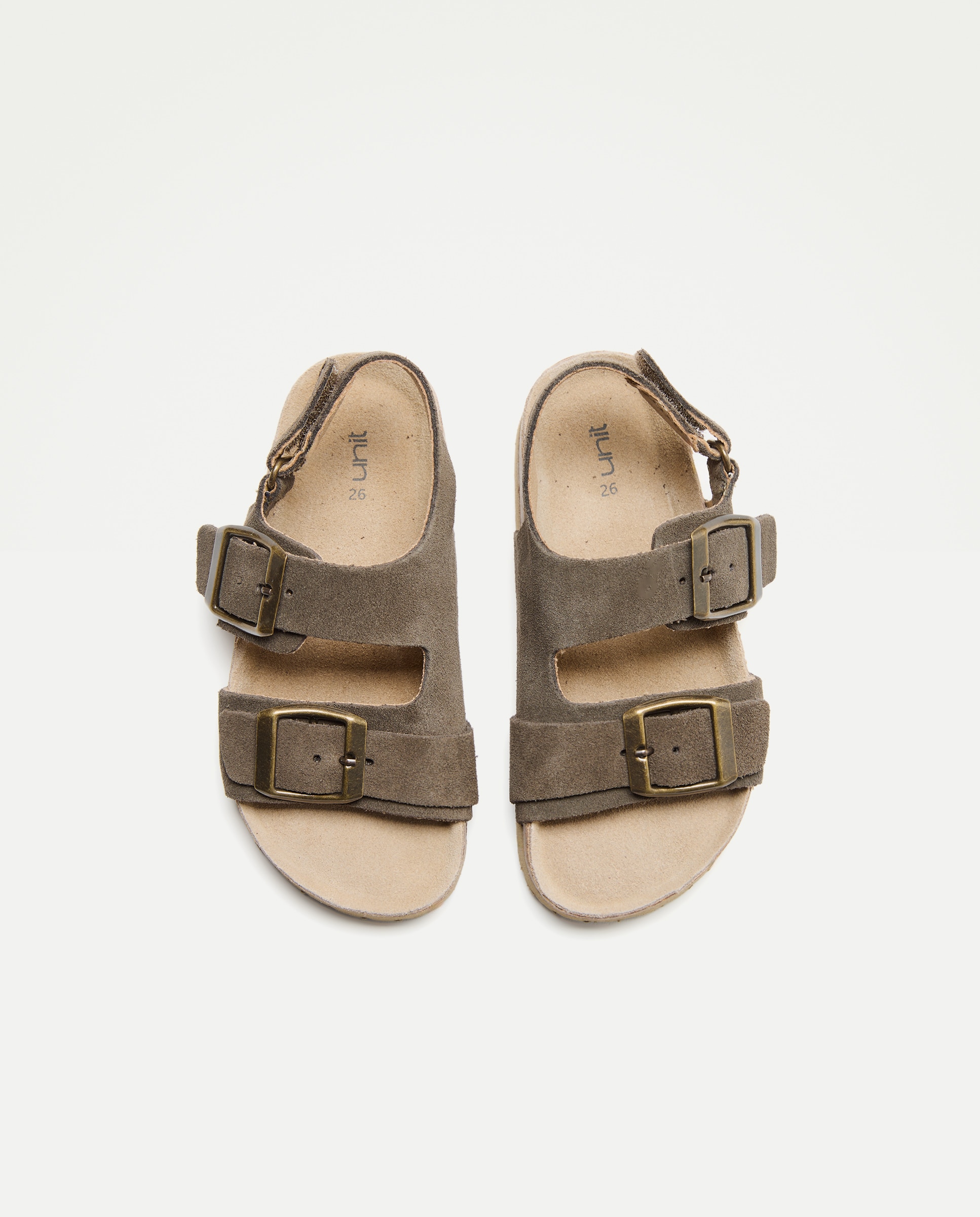 Sandalia bebés bio de piel con hebillas 520 Kaki-4