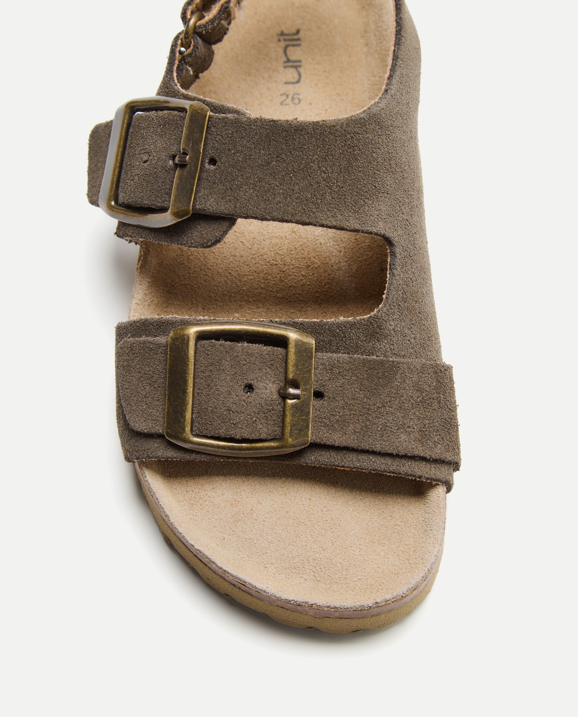 Sandalia bebés bio de piel con hebillas 520 Kaki-5