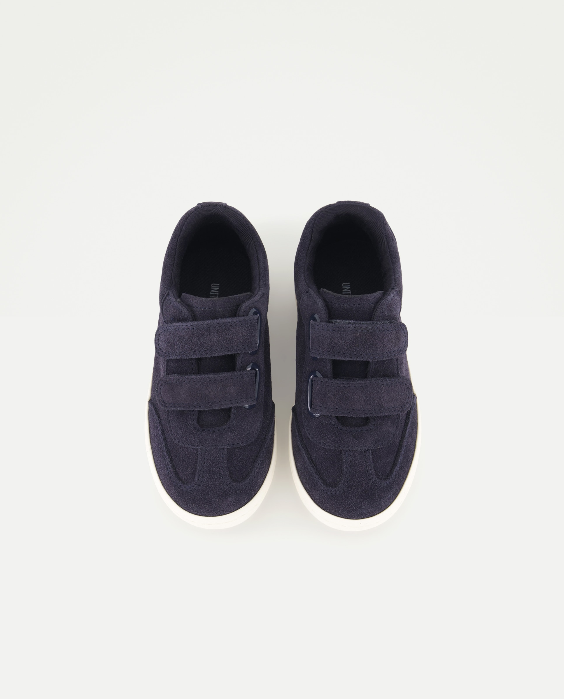 Zapato bebés ante con velcro Azul marino-4