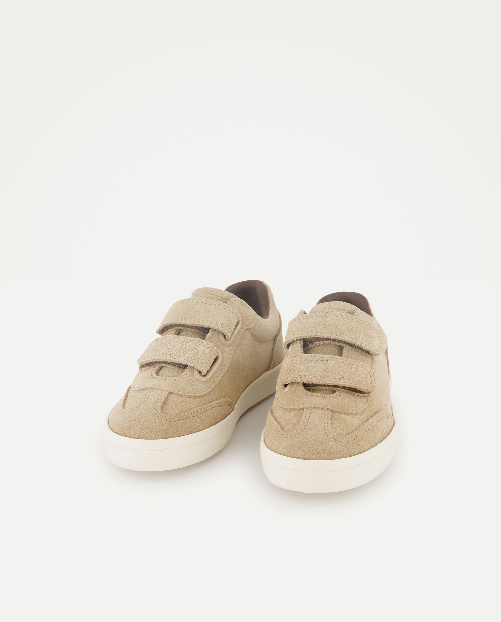 Zapato bebés ante con velcro Beige-2