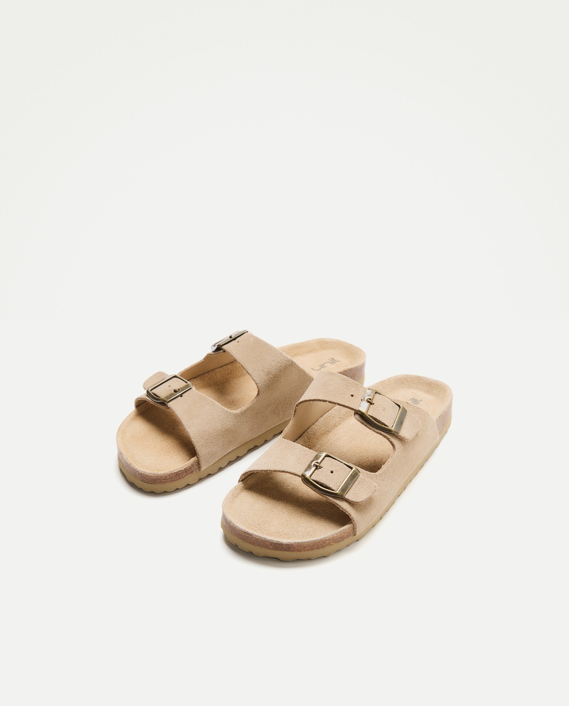 Sandalia infantil bio de piel Beige-2