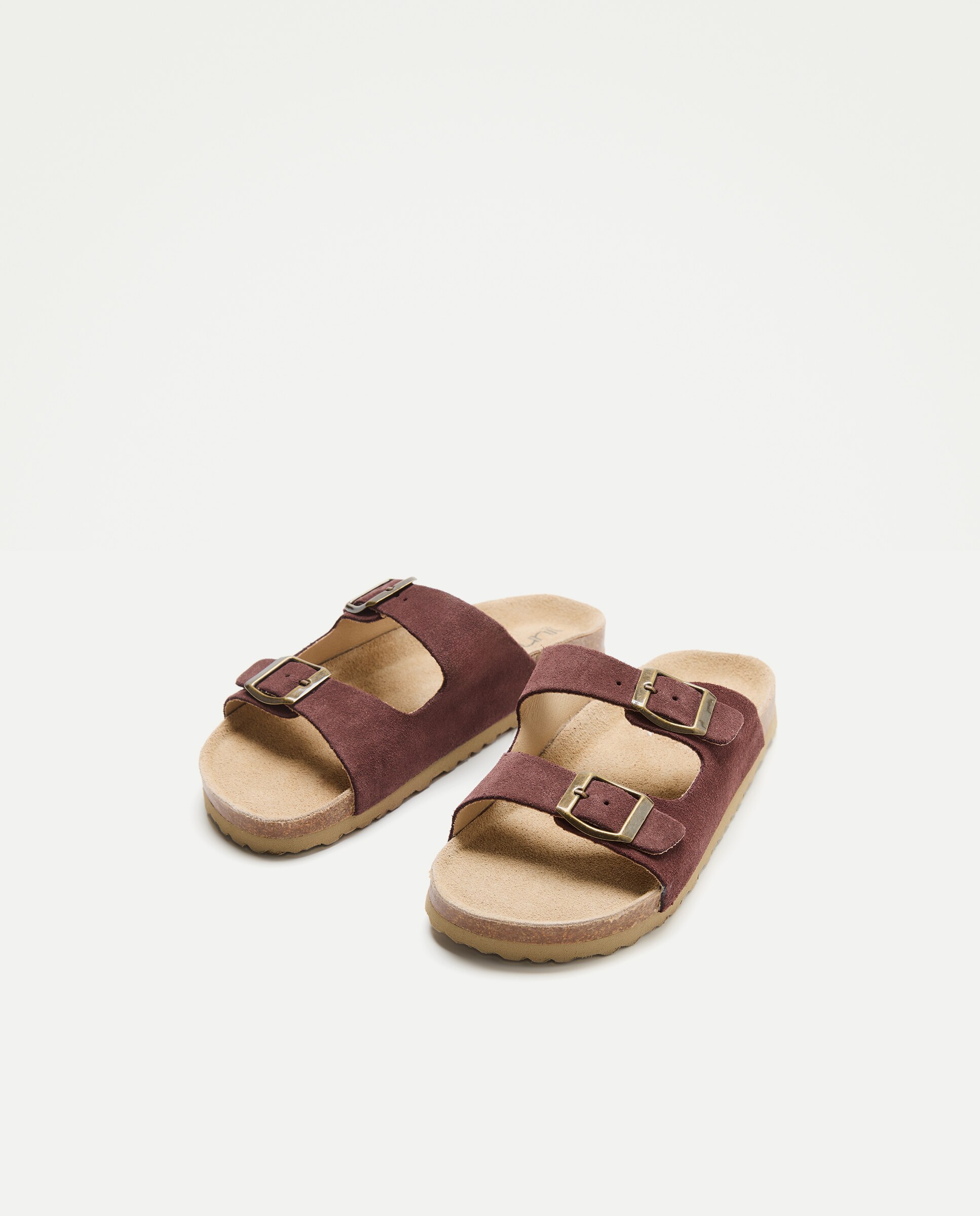 Sandalia infantil bio de piel 291 Berenjena-2