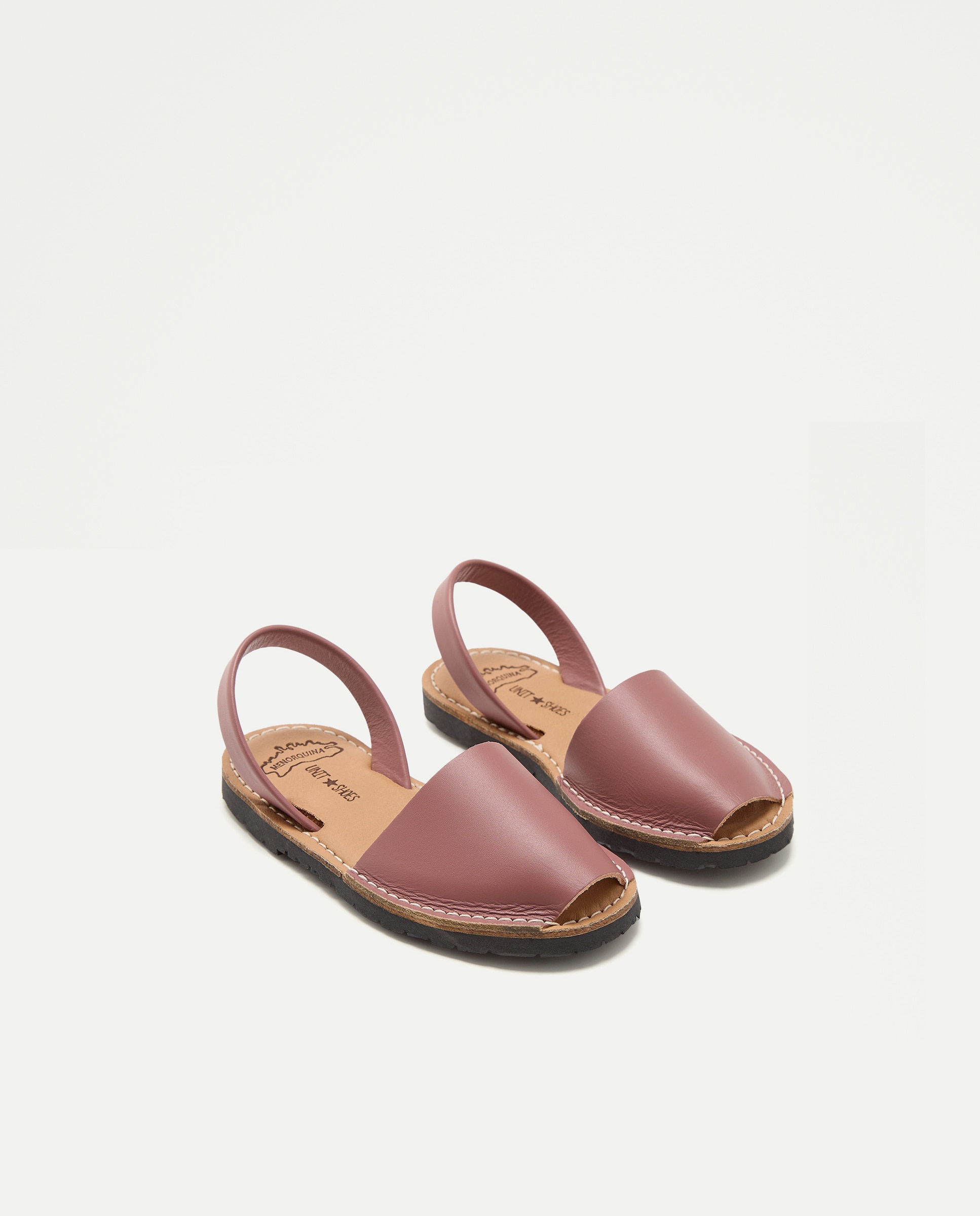 Menorquina infantil de piel 230 Rosa oscuro-2