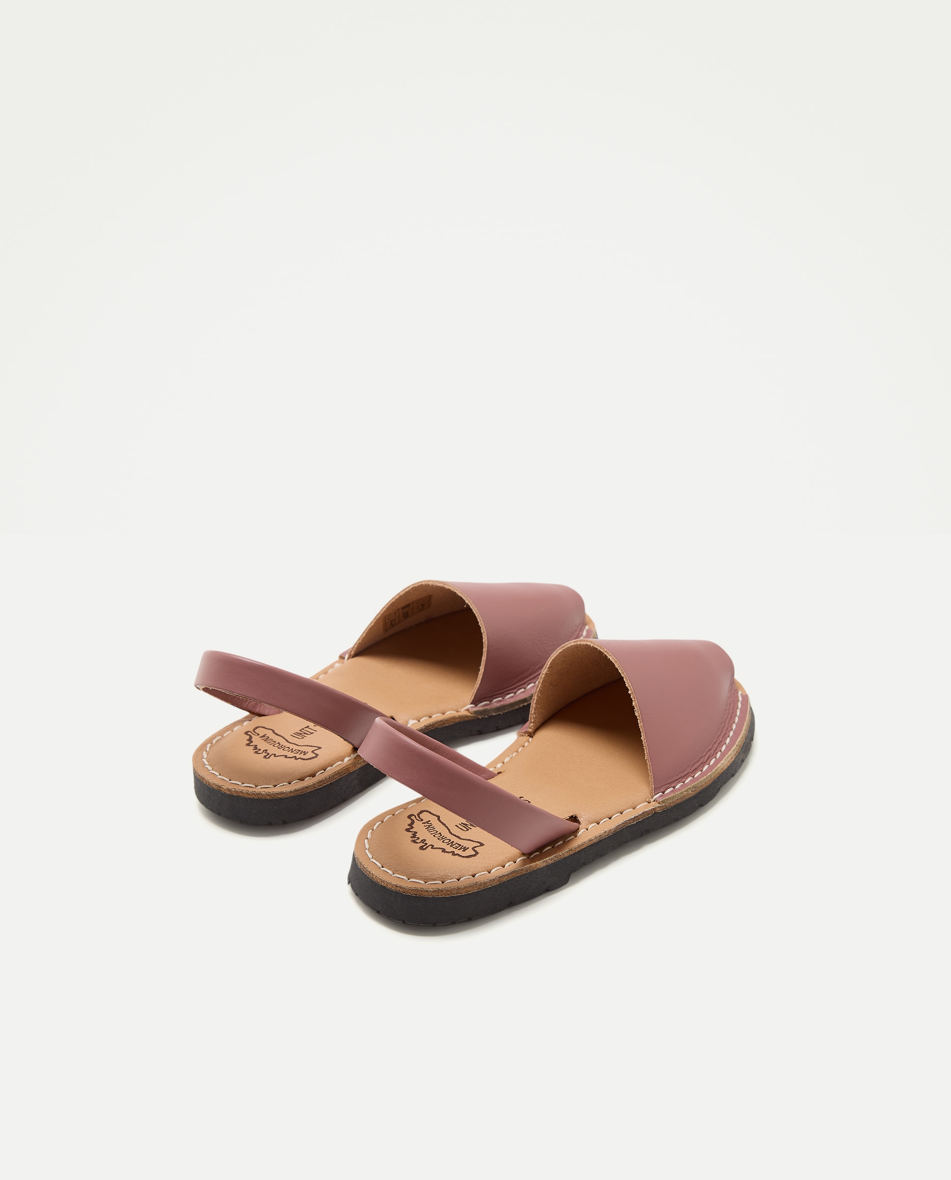 Menorquina infantil de piel 230 Rosa oscuro-3