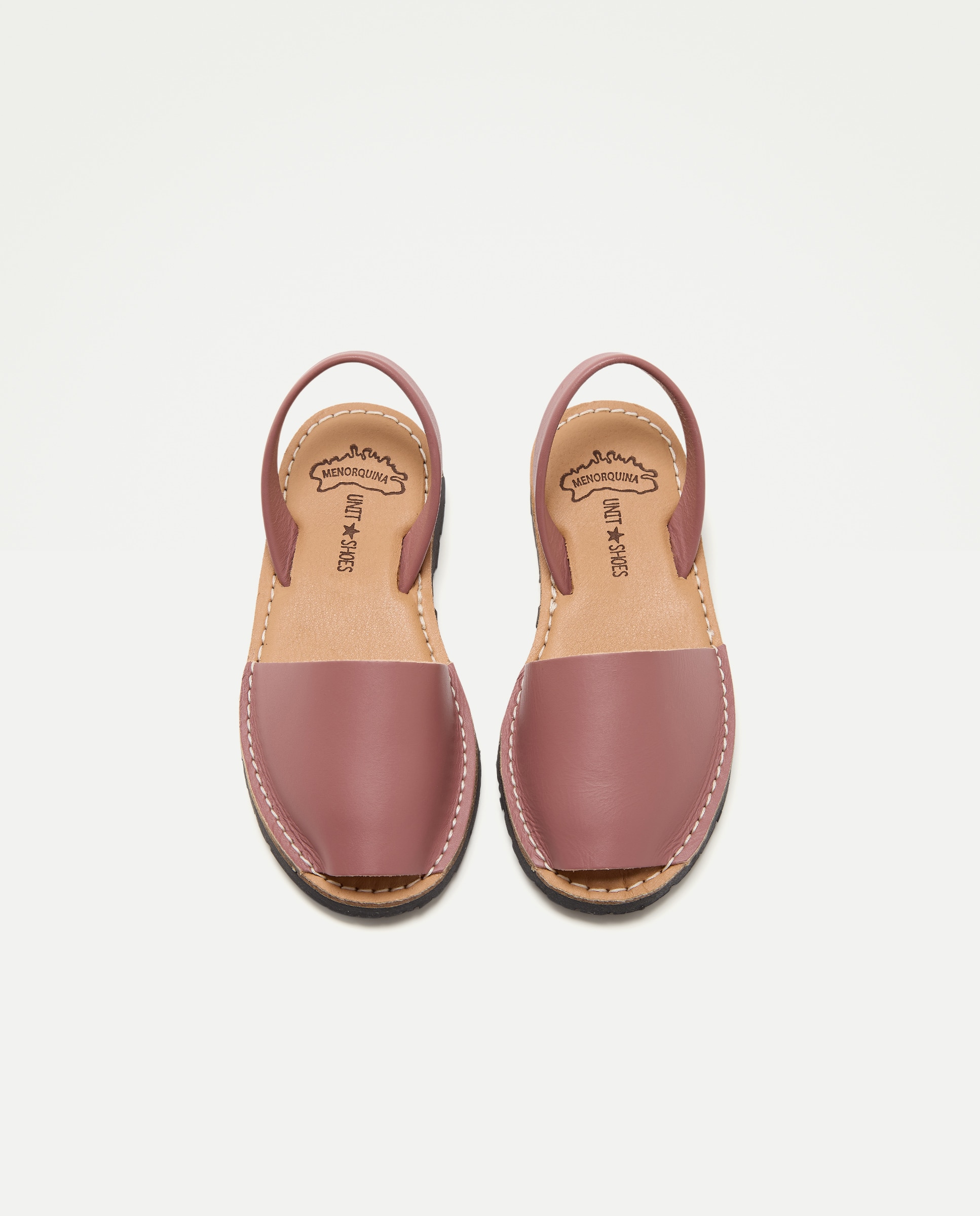 Menorquina infantil de piel 230 Rosa oscuro-4