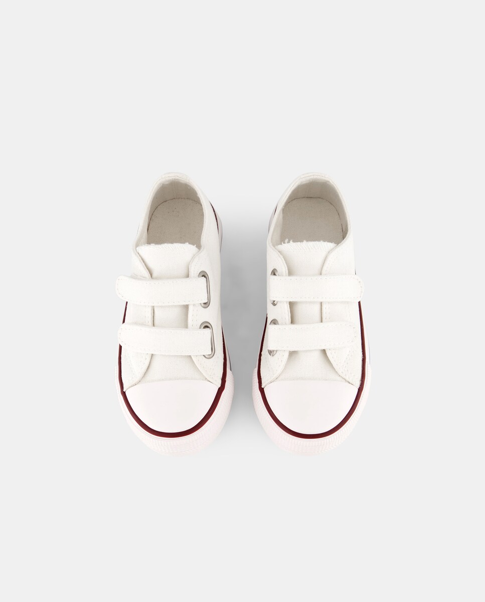 Lona bebés con puntera y cierre velcro Blanco-4