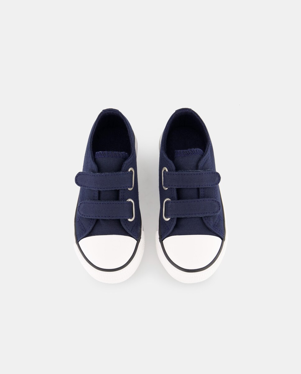 Lona bebés con puntera y cierre velcro Azul marino-4