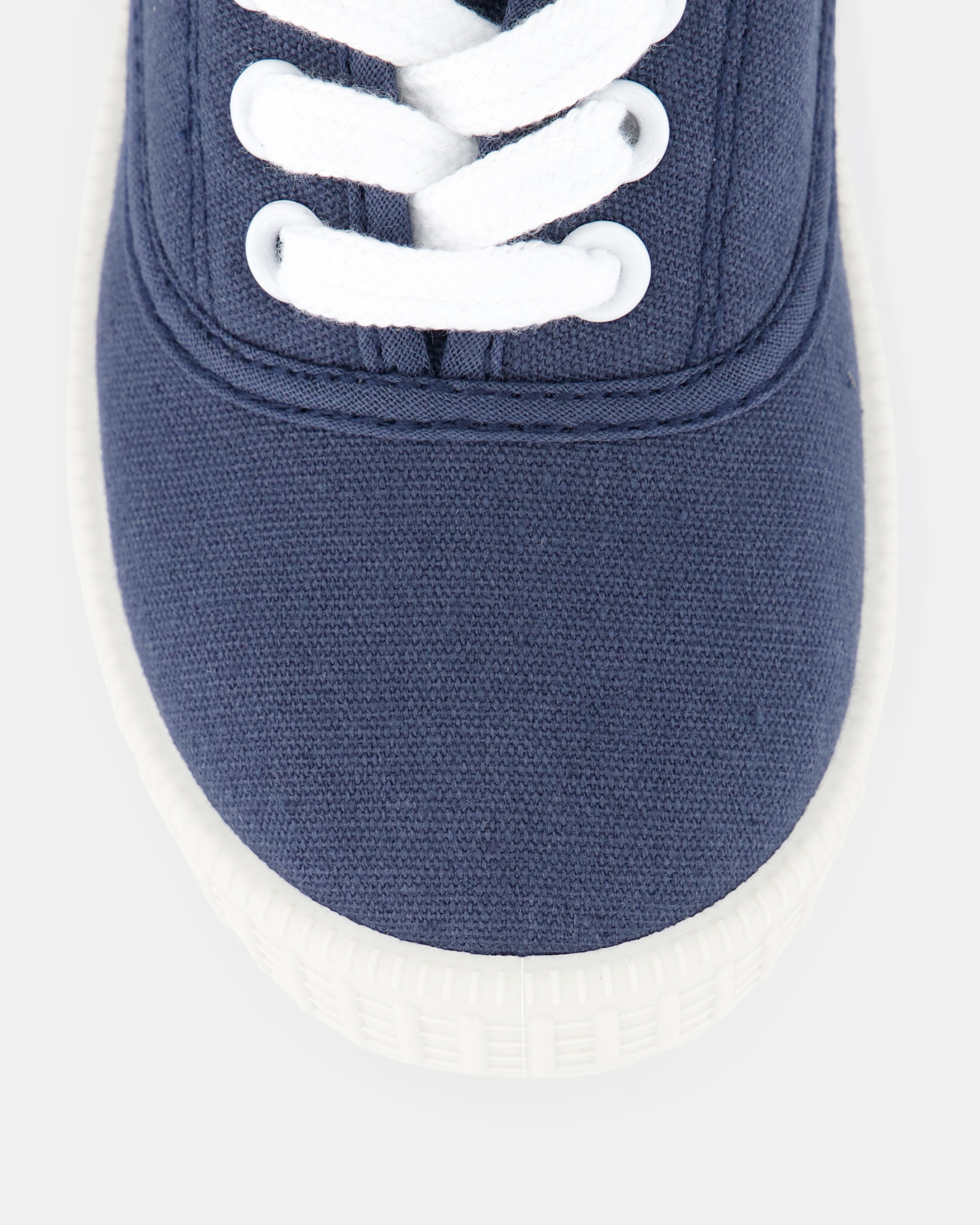 Lona bebés con cordones suela flexible Azul marino-5