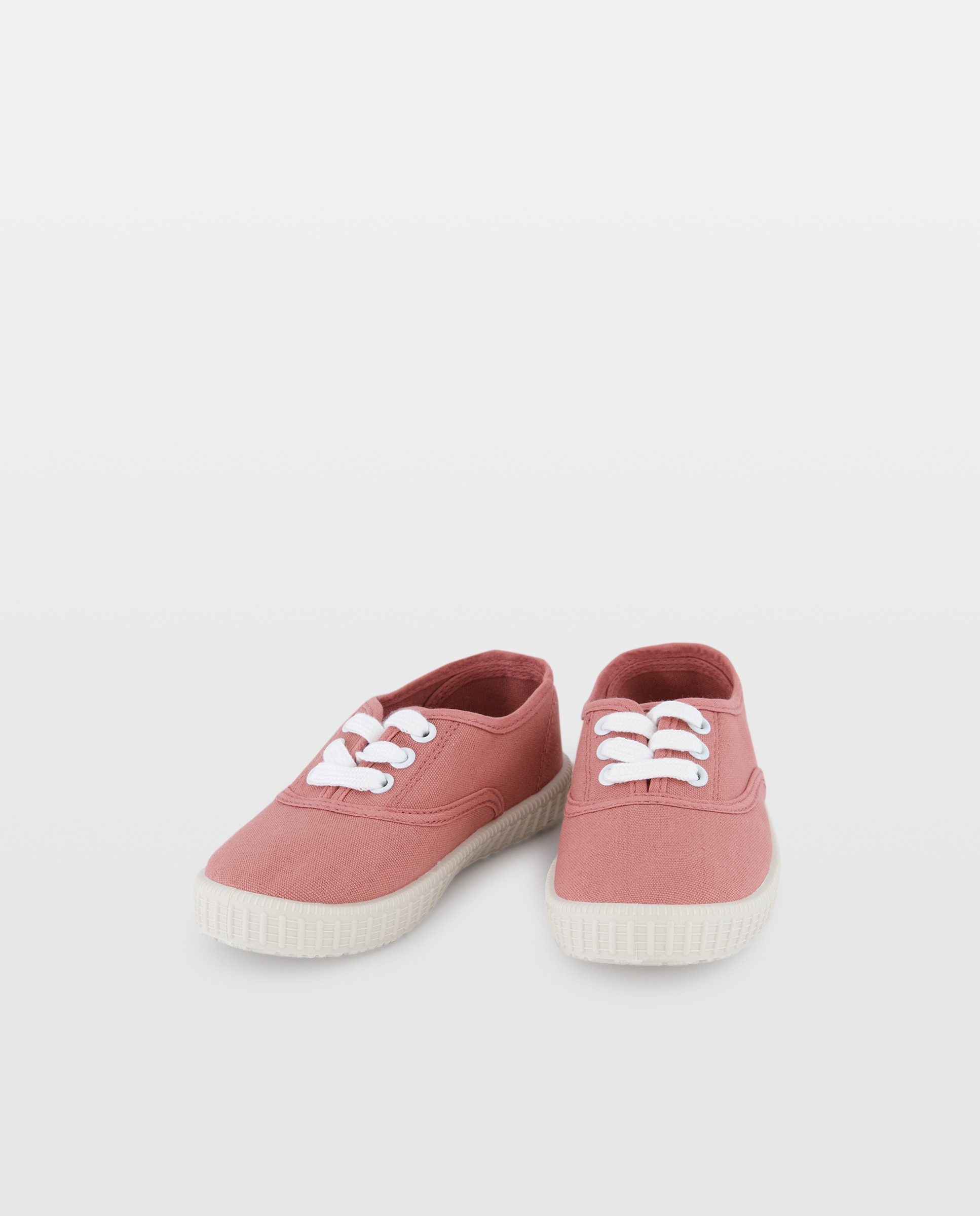 Lona bebés con cordones suela flexible 230 Rosa oscuro-2