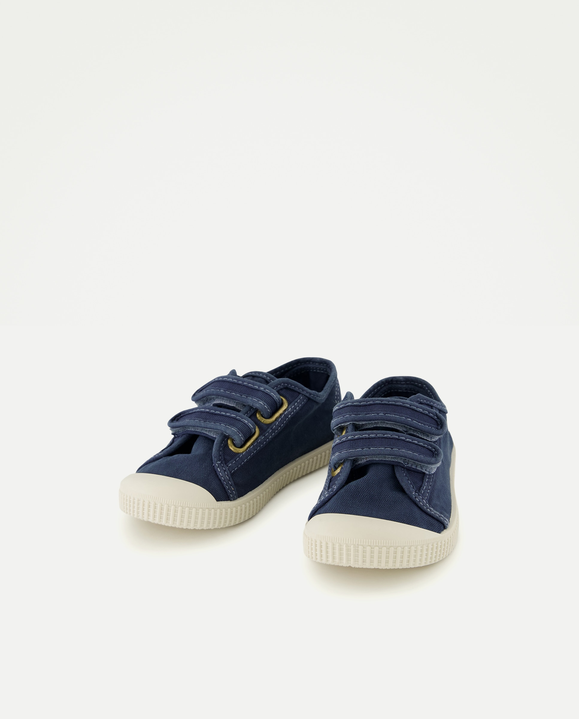 Lona bebés con velcro suela flexible Azul marino-2