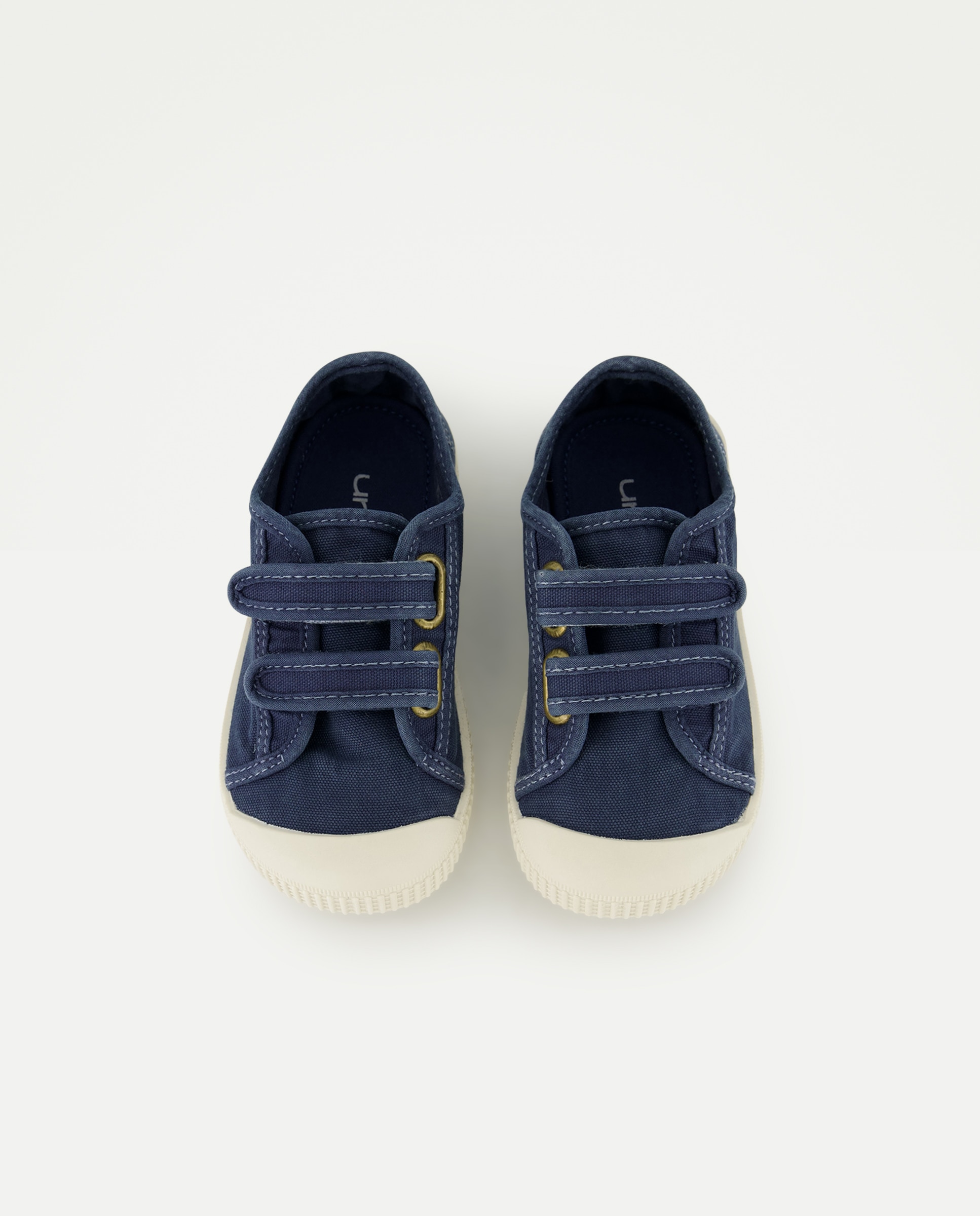 Lona bebés con velcro suela flexible Azul marino-4