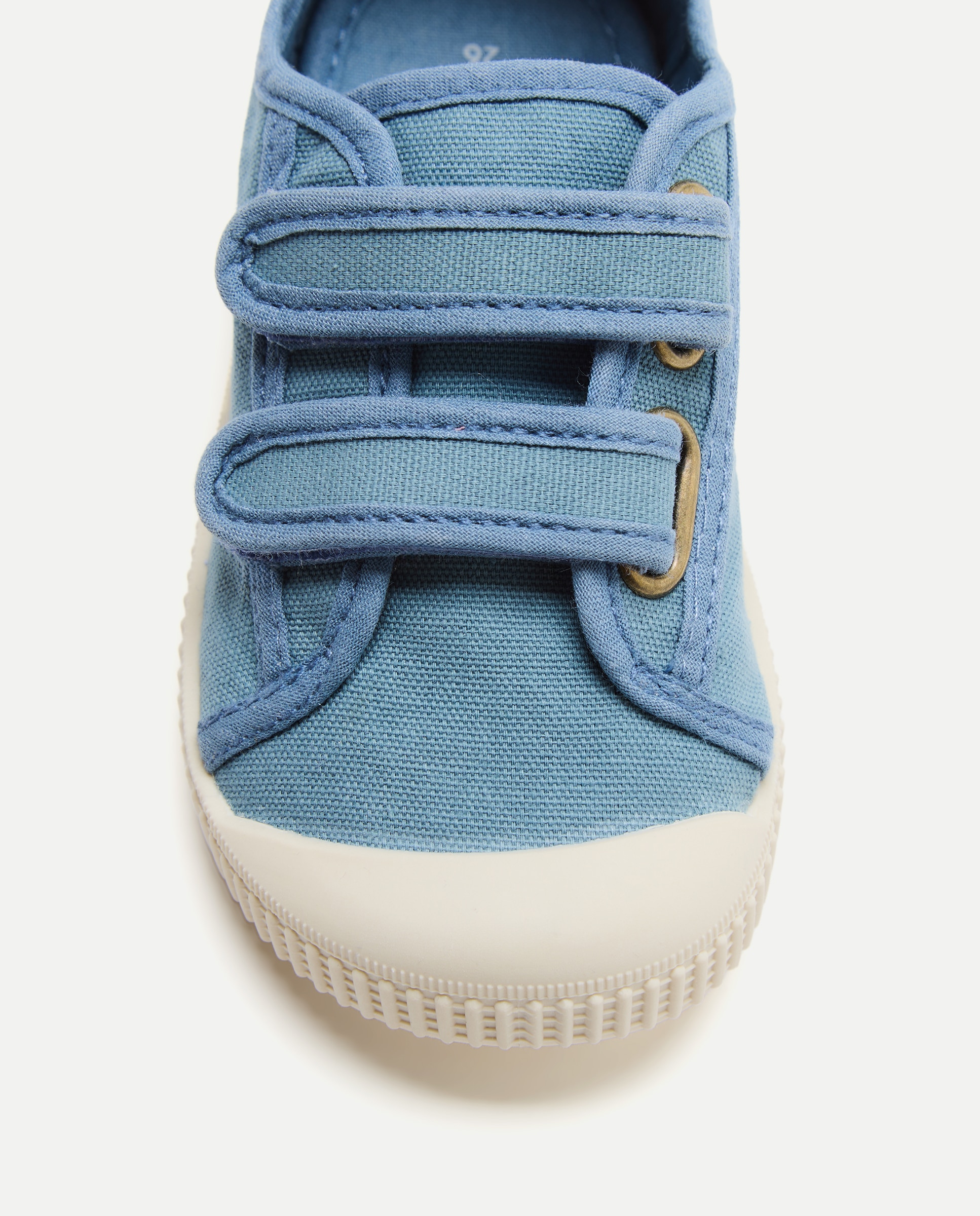 Lona bebés con contrastes, velcro y suela flexible 400 Azul-5