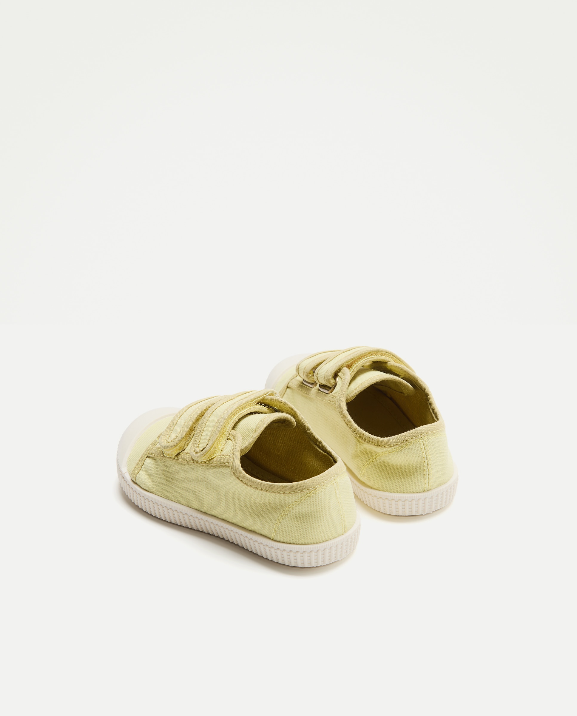 Lona bebés con contrastes, velcro y suela flexible Pistacho-3
