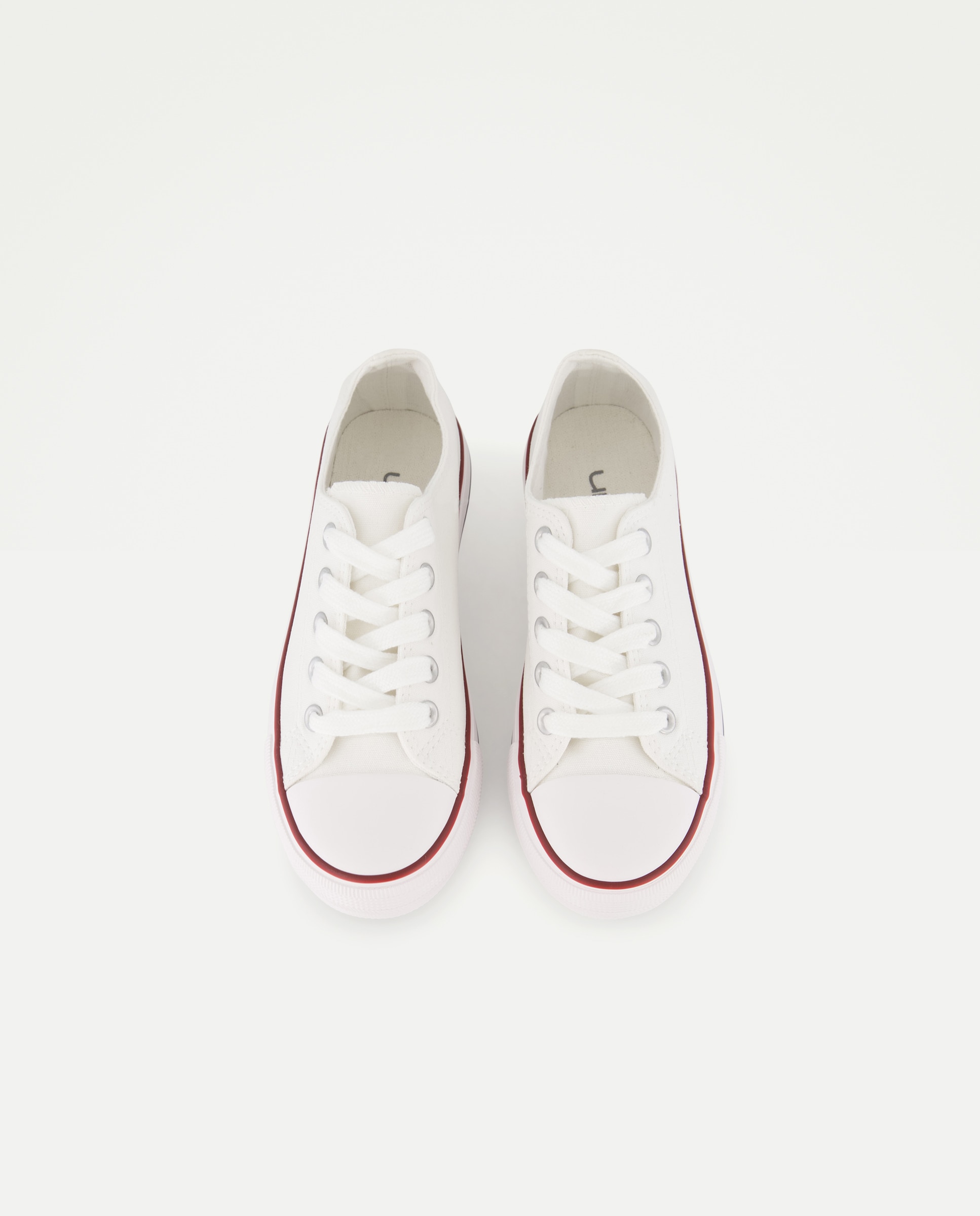 Lona infantil con puntera y cordones Blanco-4