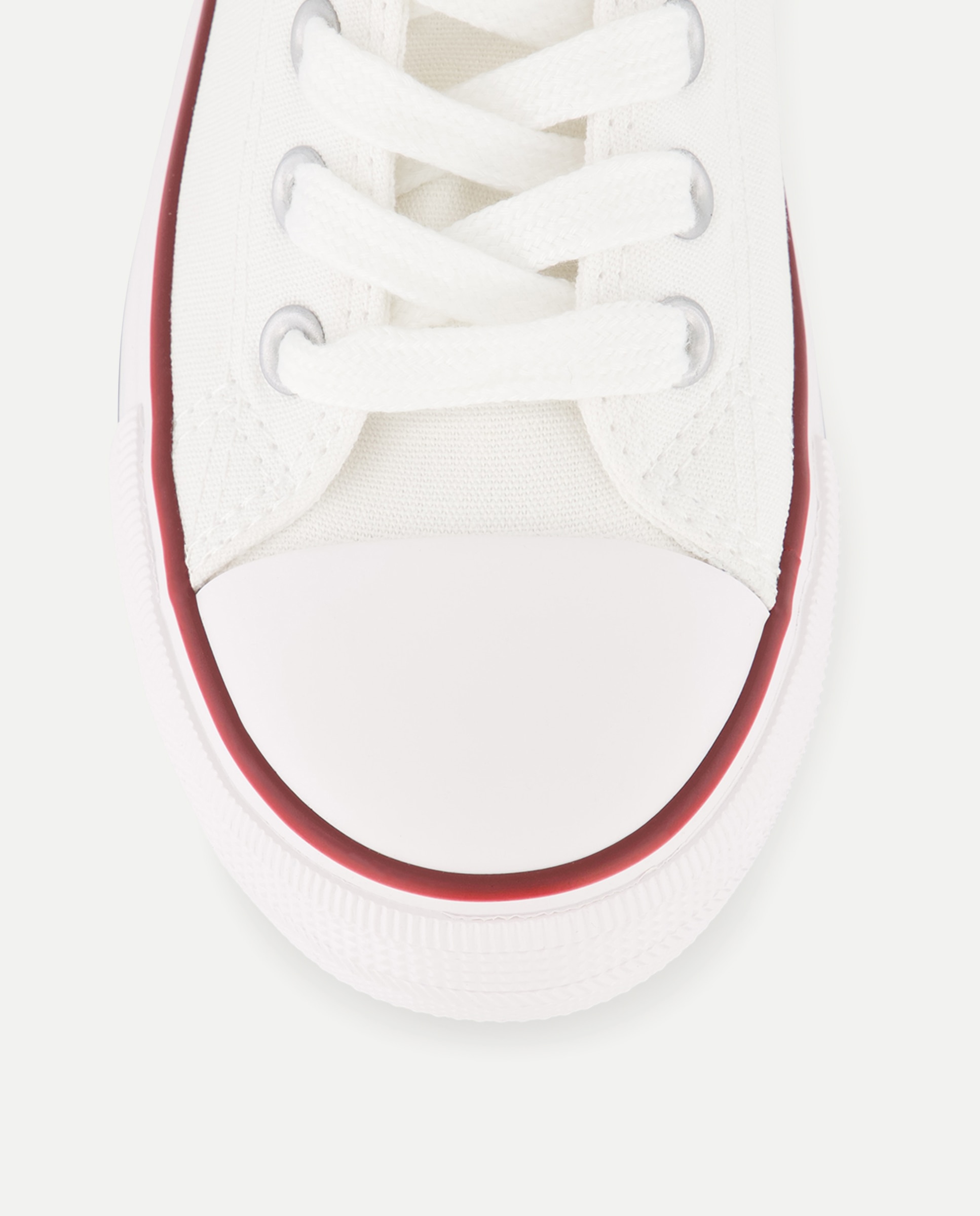 Lona infantil con puntera y cordones Blanco-5