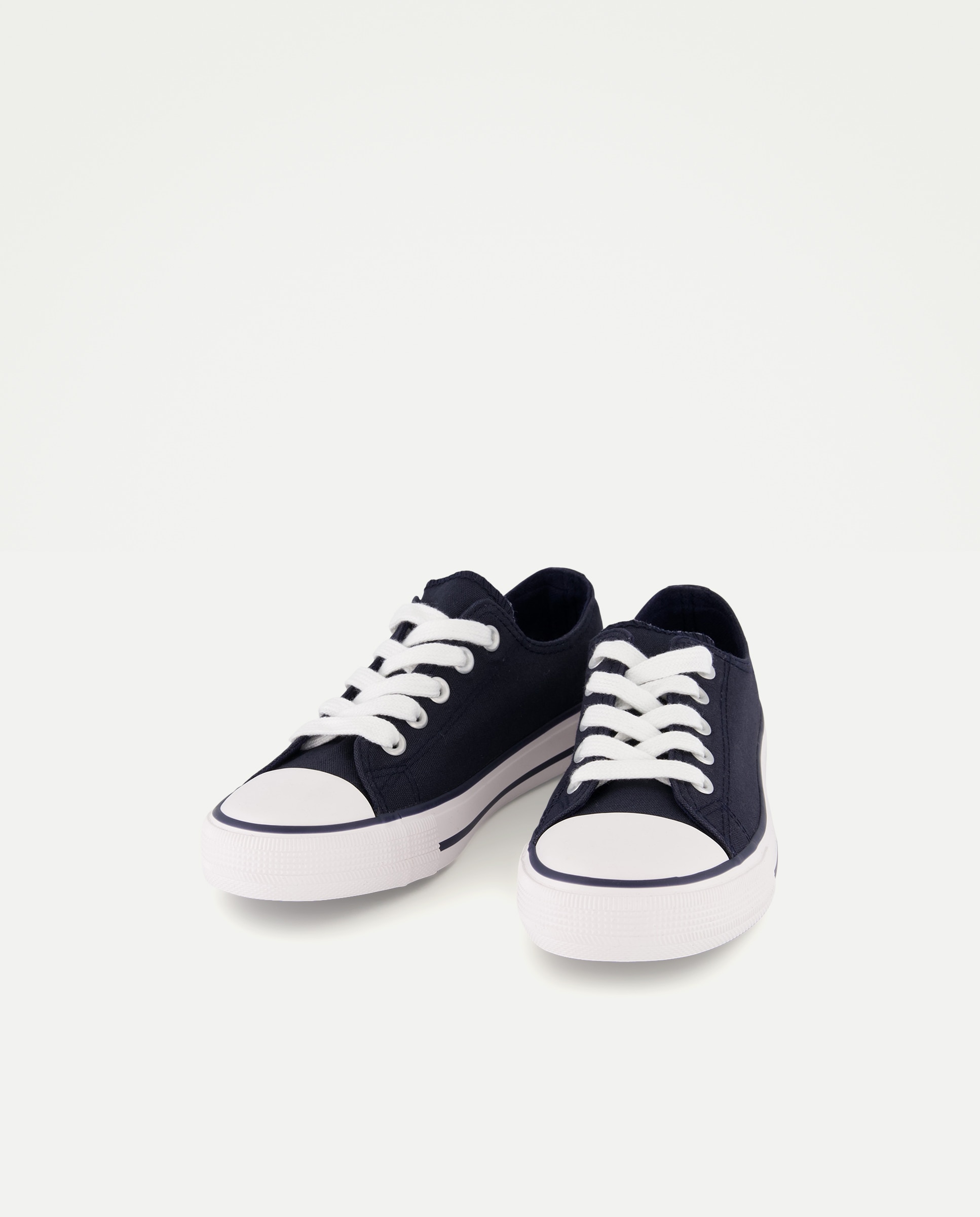 Lona infantil con puntera y cordones Azul marino-2