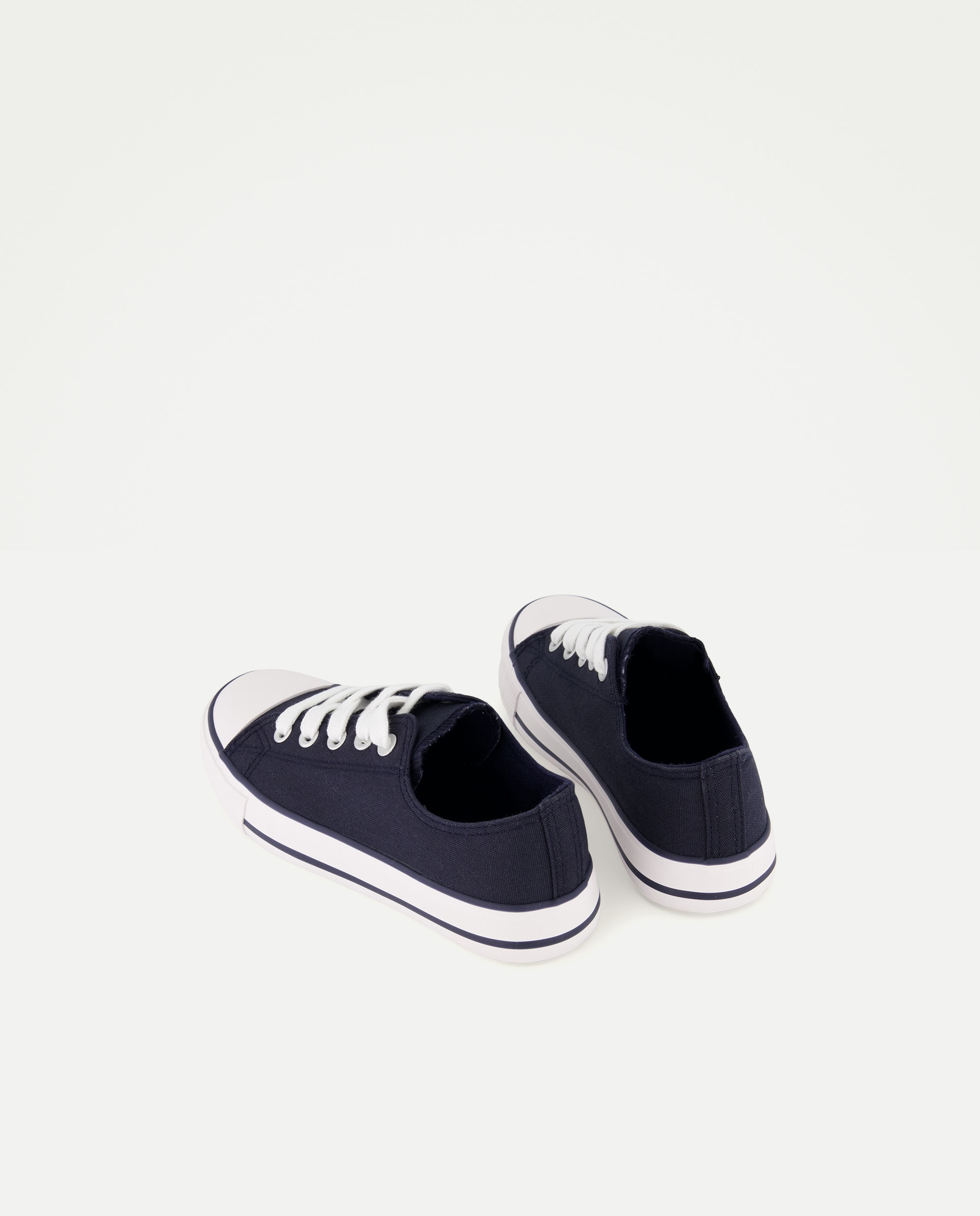Lona infantil con puntera y cordones Azul marino-3