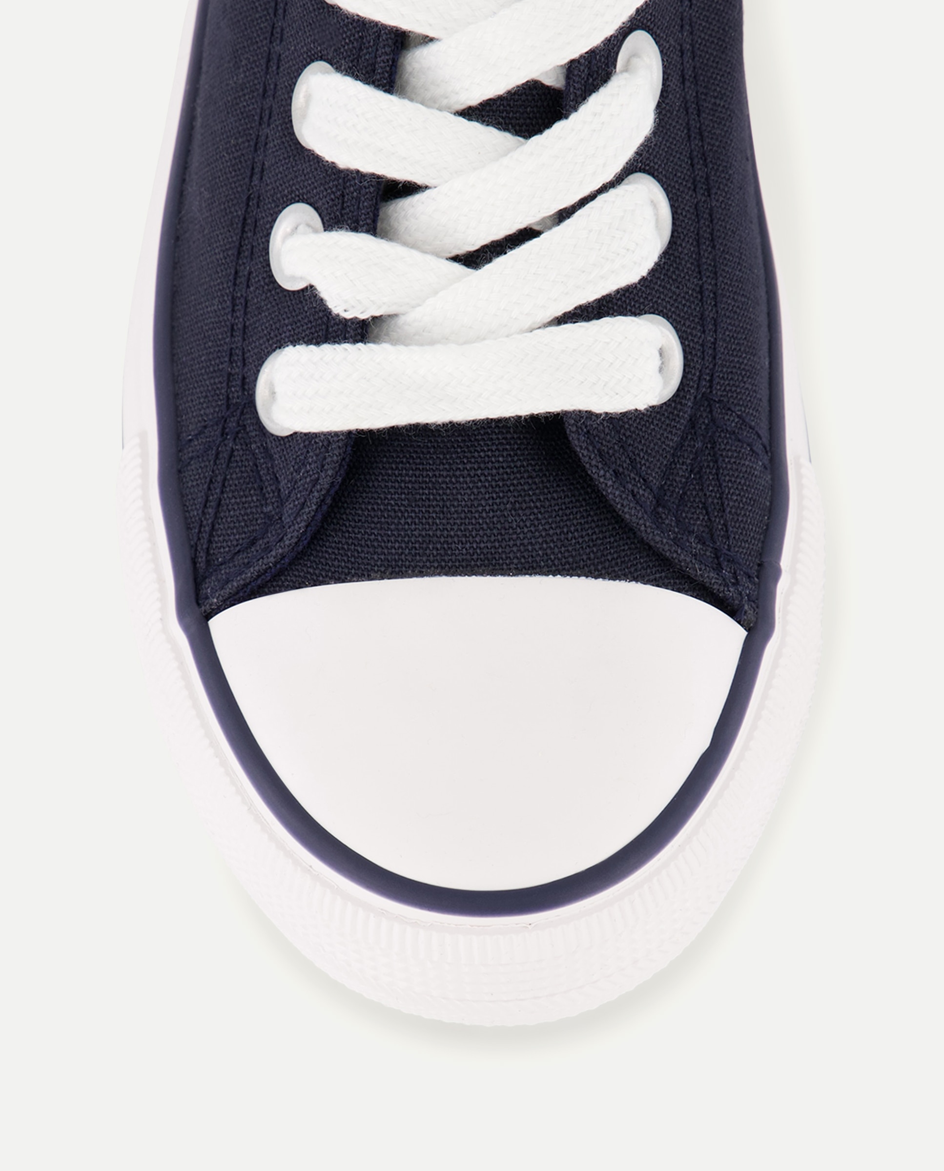 Lona infantil con puntera y cordones Azul marino-5