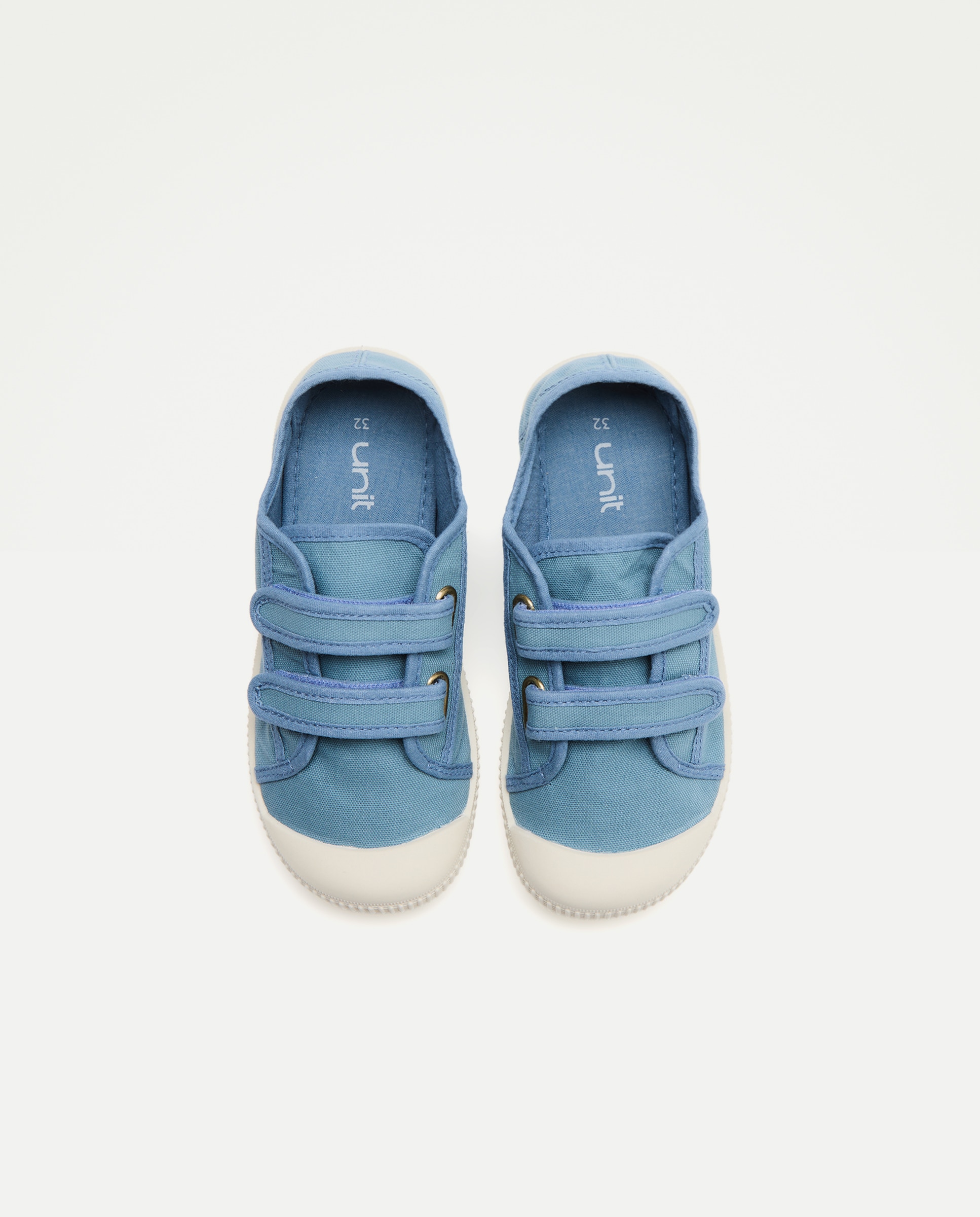 Lona infantil contrastes con velcro suela flexible 400 Azul-4