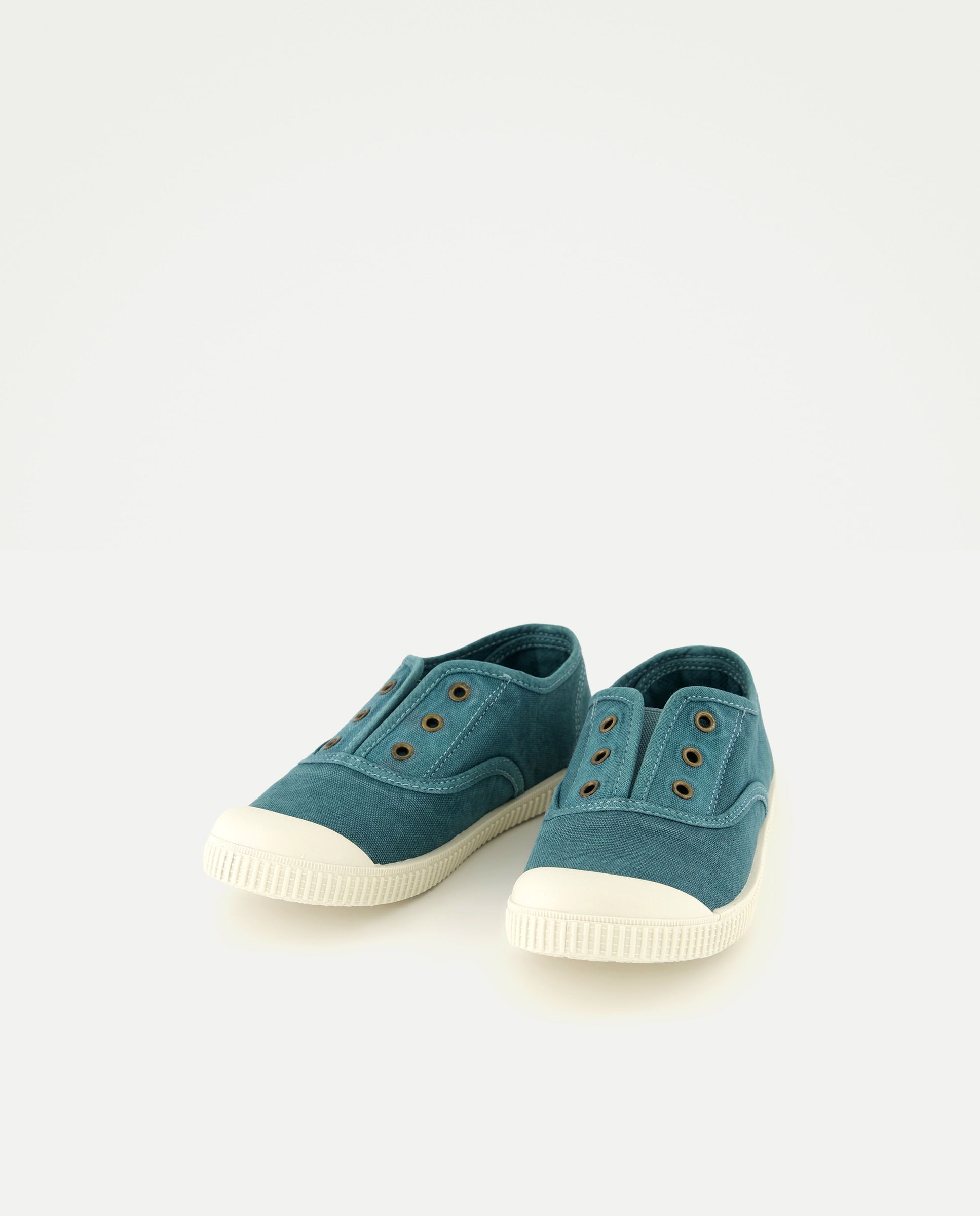 Lona infantil con puntera sin cordones 530 Verde oscuro-2