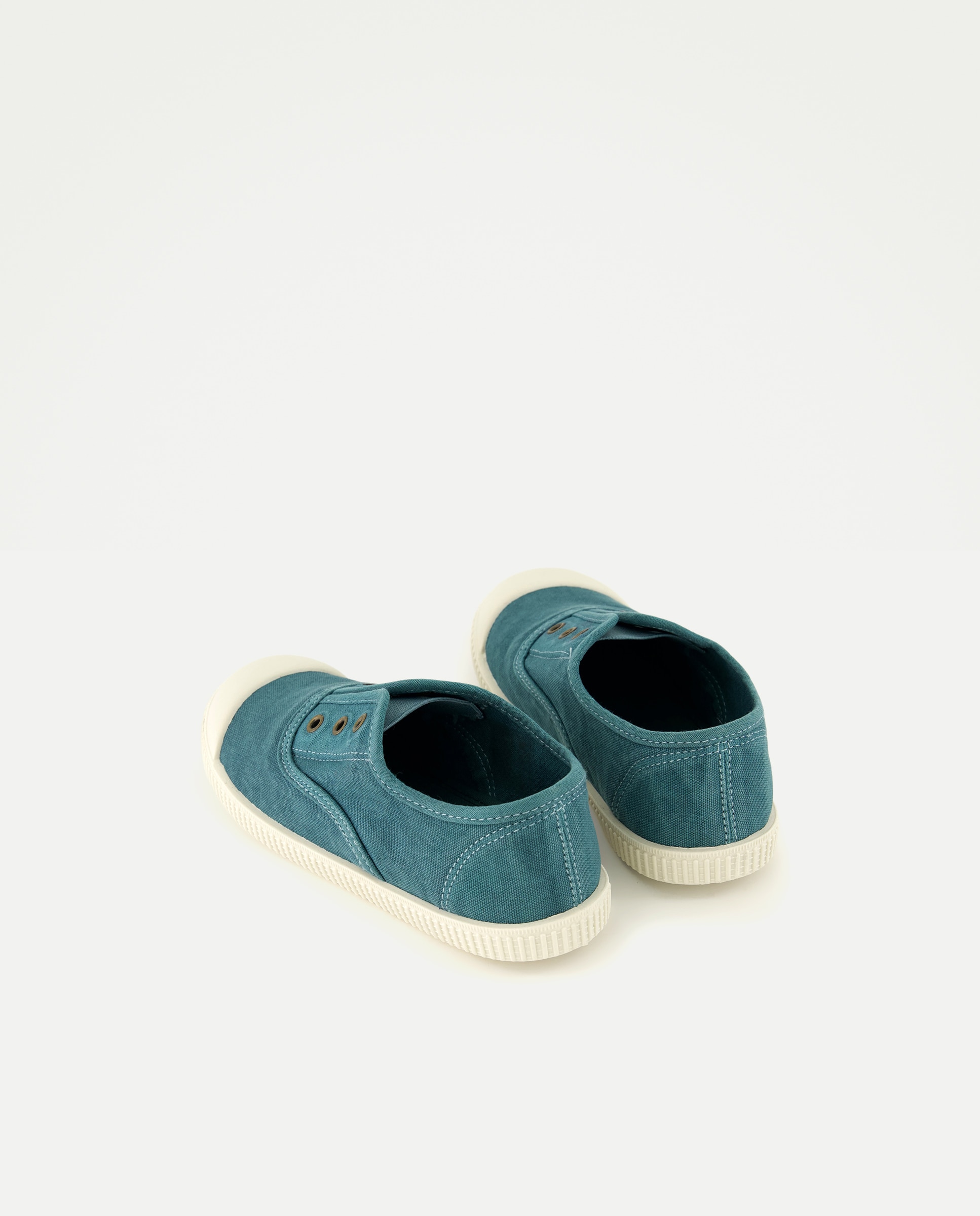 Lona infantil con puntera sin cordones 530 Verde oscuro-3