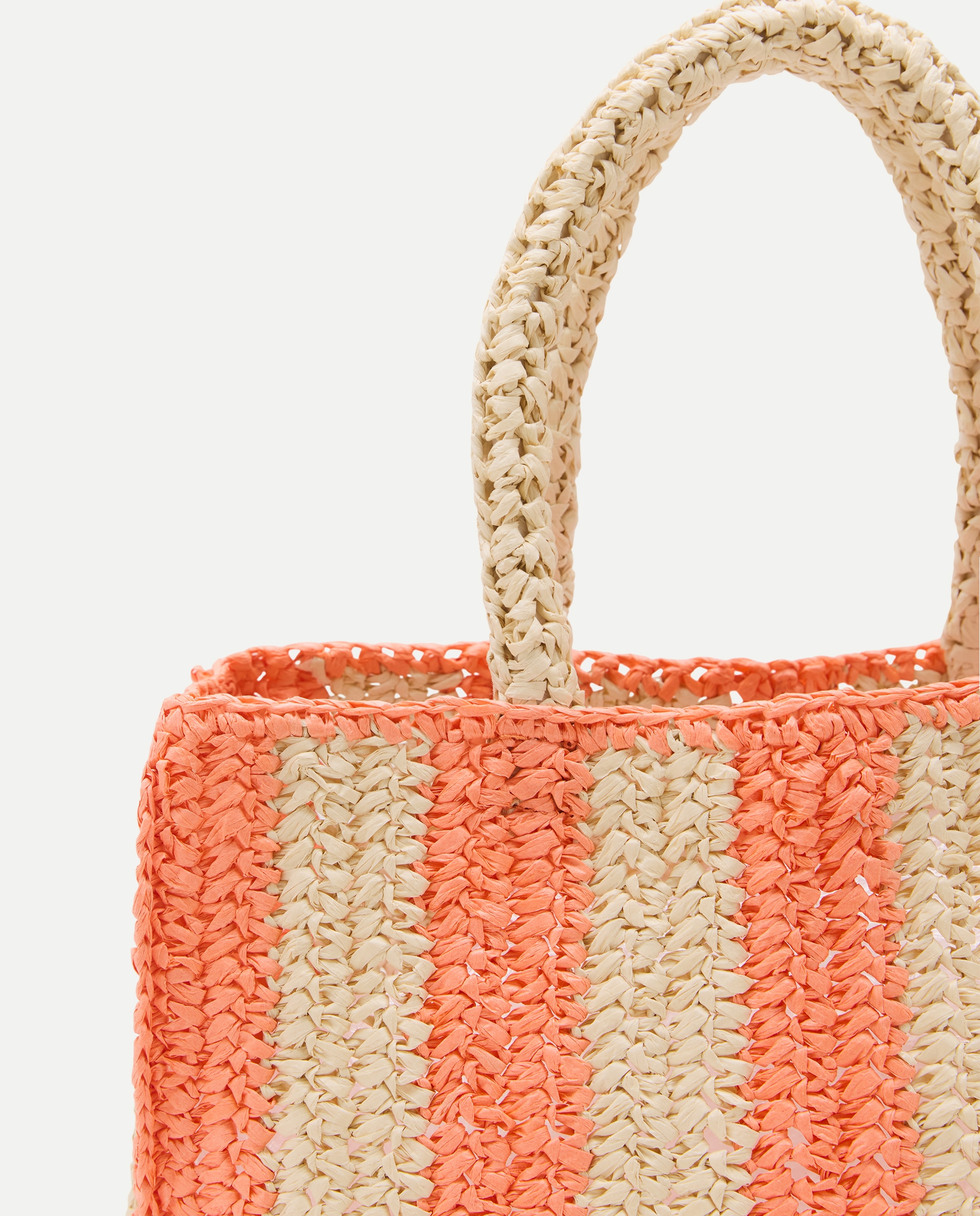 Bolso rafia rayas 660 Naranja-3