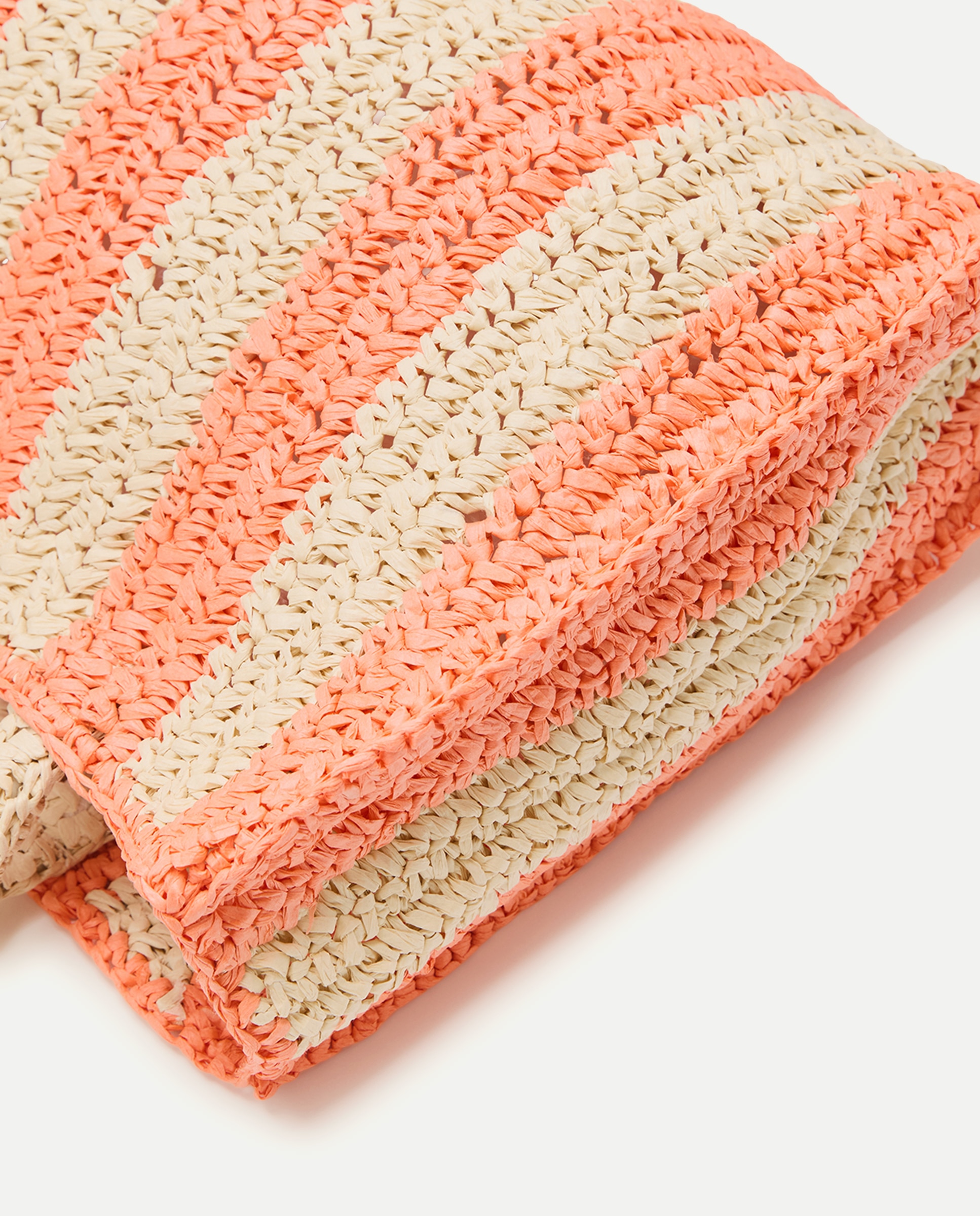 Bolso rafia rayas 660 Naranja-4