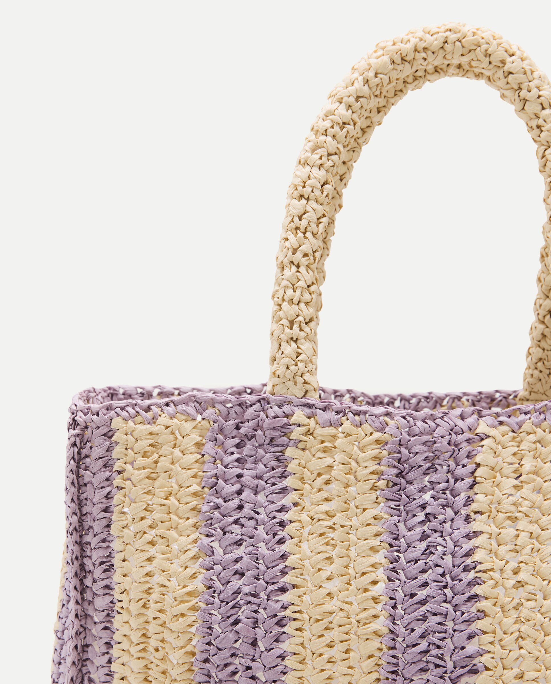 Bolso rafia rayas 284 Lila-3