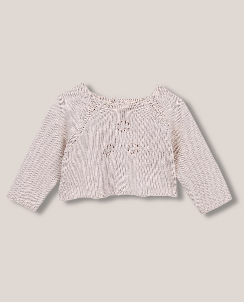 Camisola de Malha com Detalhe sem Orifícios Gocco Pedra-1