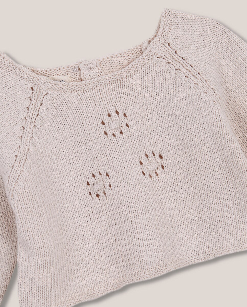 Camisola de Malha com Detalhe sem Orifícios Gocco Pedra-3