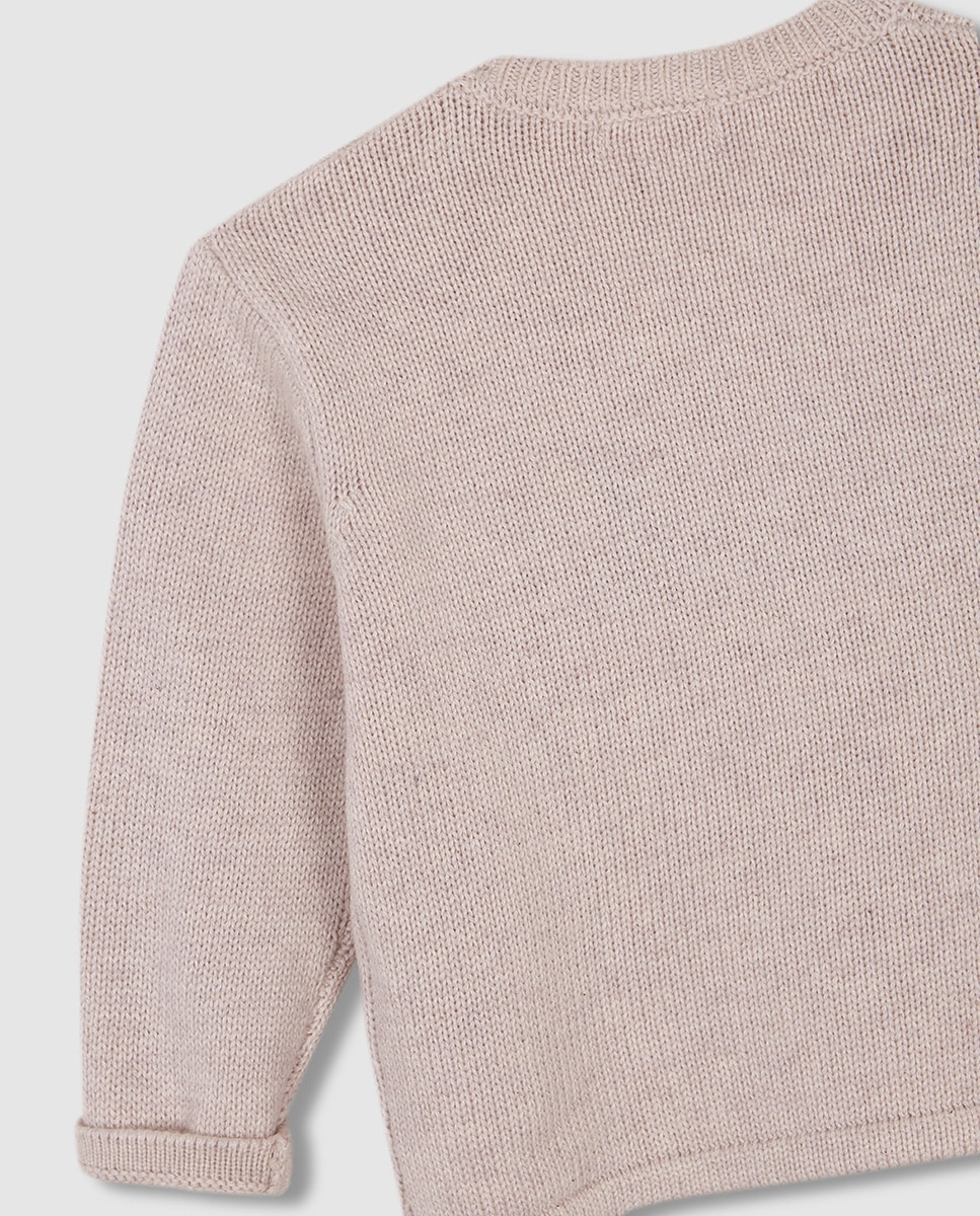 Camisola de Malha com Bordado de Peixe Gocco Pedra-5