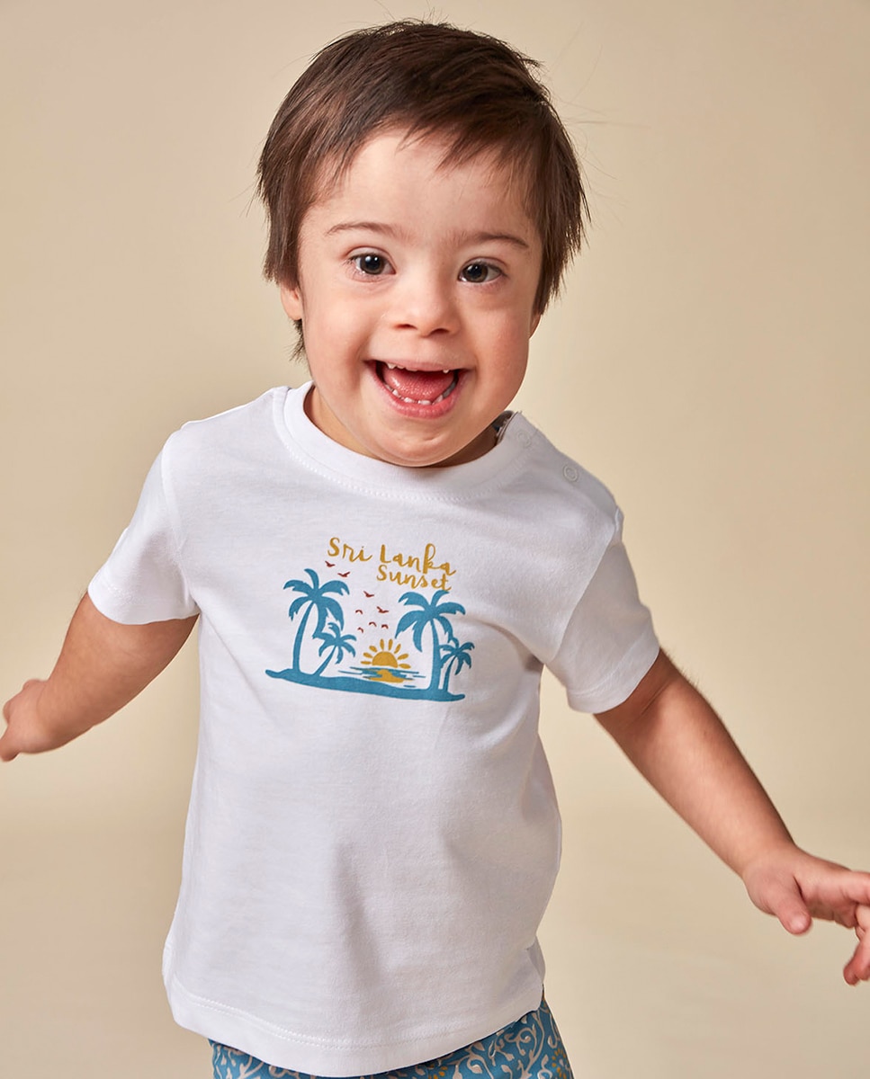T-shirt com Estampado Palmeiras - Branco Gocco Branco-1