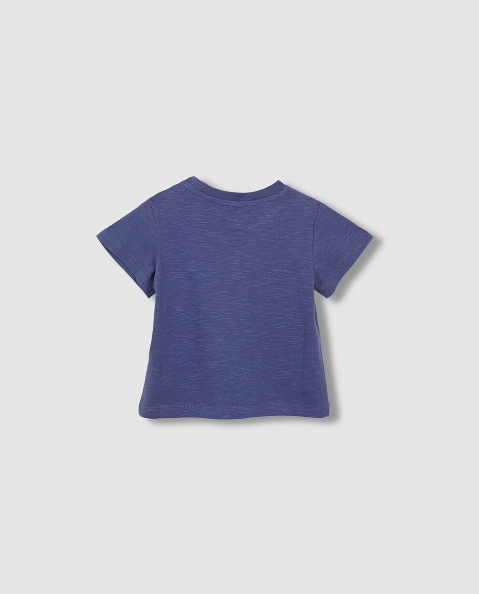Camiseta azul con estampado estrella cru - Gocco - Azul Azul-4