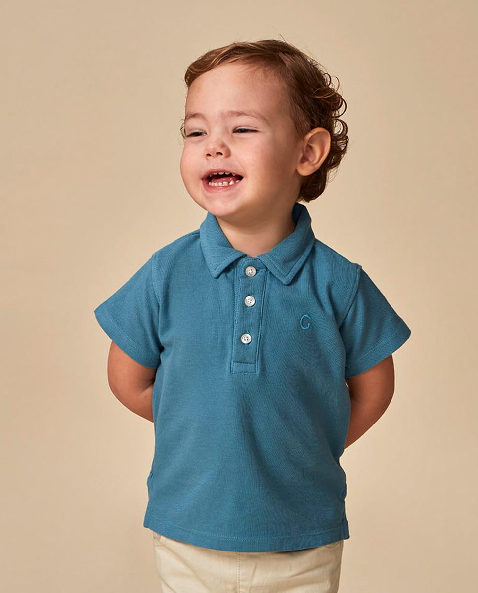 Polo Básico Gocco Azul-1
