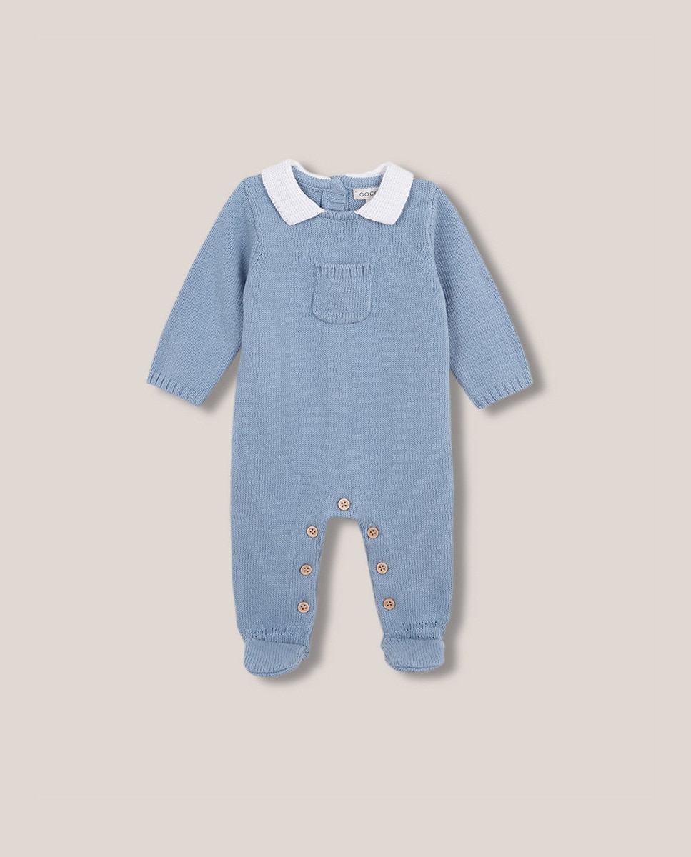 Babygrow com Gola em Contraste - Azul Azul-1